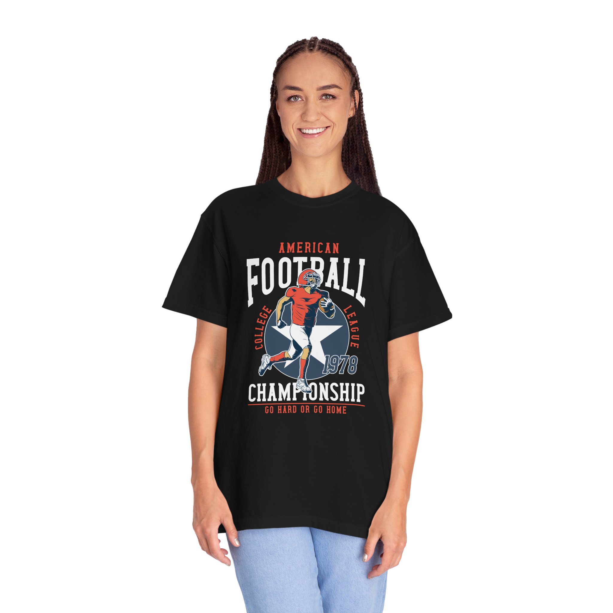 C - 16.19 - Vintage Football Championship T-Shirt, Sports Tee, Unisex Apparel, Gift for Football Fans, Casual Wear, Retro Style, Game Day Shir. - Image 3
