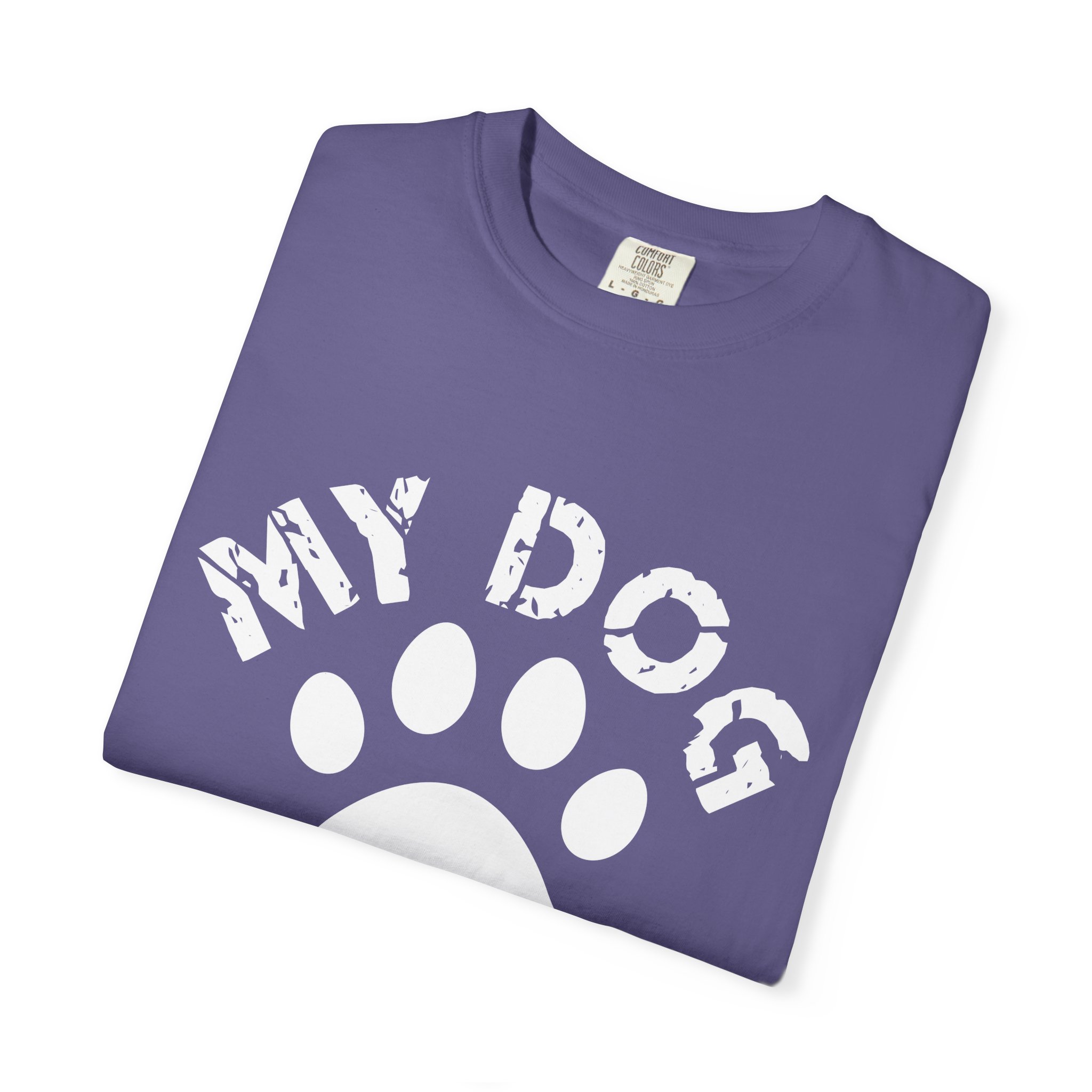 Dog Lover T-Shirt — "My Dog Is My Better Half" Paw Print Tee. - Image 47
