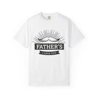 Father’s I Love You Vintage Mustache T-Shirt – Cute Love Graphic Tee for Dads, Perfect Gift for Father’s Day, Birthday & Special Celebration Wear. - Image 9