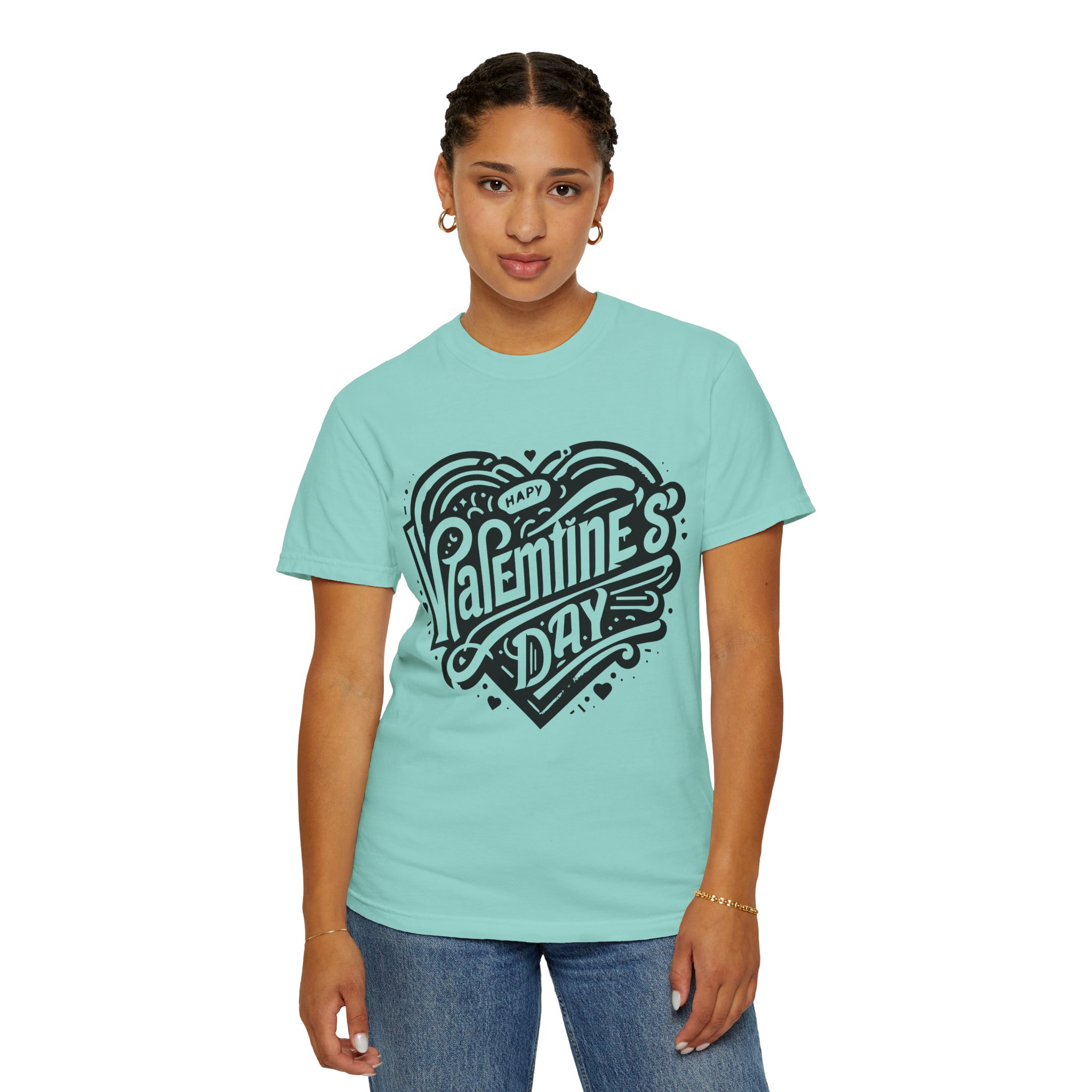 C - 8.12. - Valentine's Day Heart Graphic T-Shirt. - Image 4