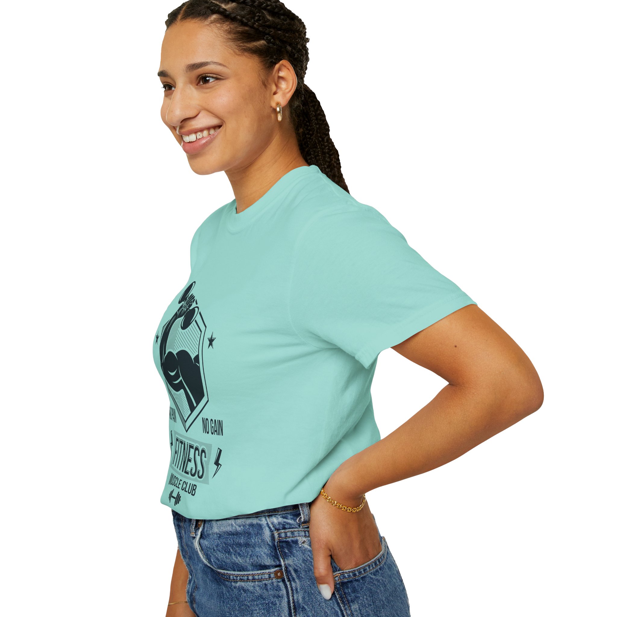 Fitness Muscle Club T‑Shirt — "No Pain No Gain" Gym Workout Tee. - Image 5