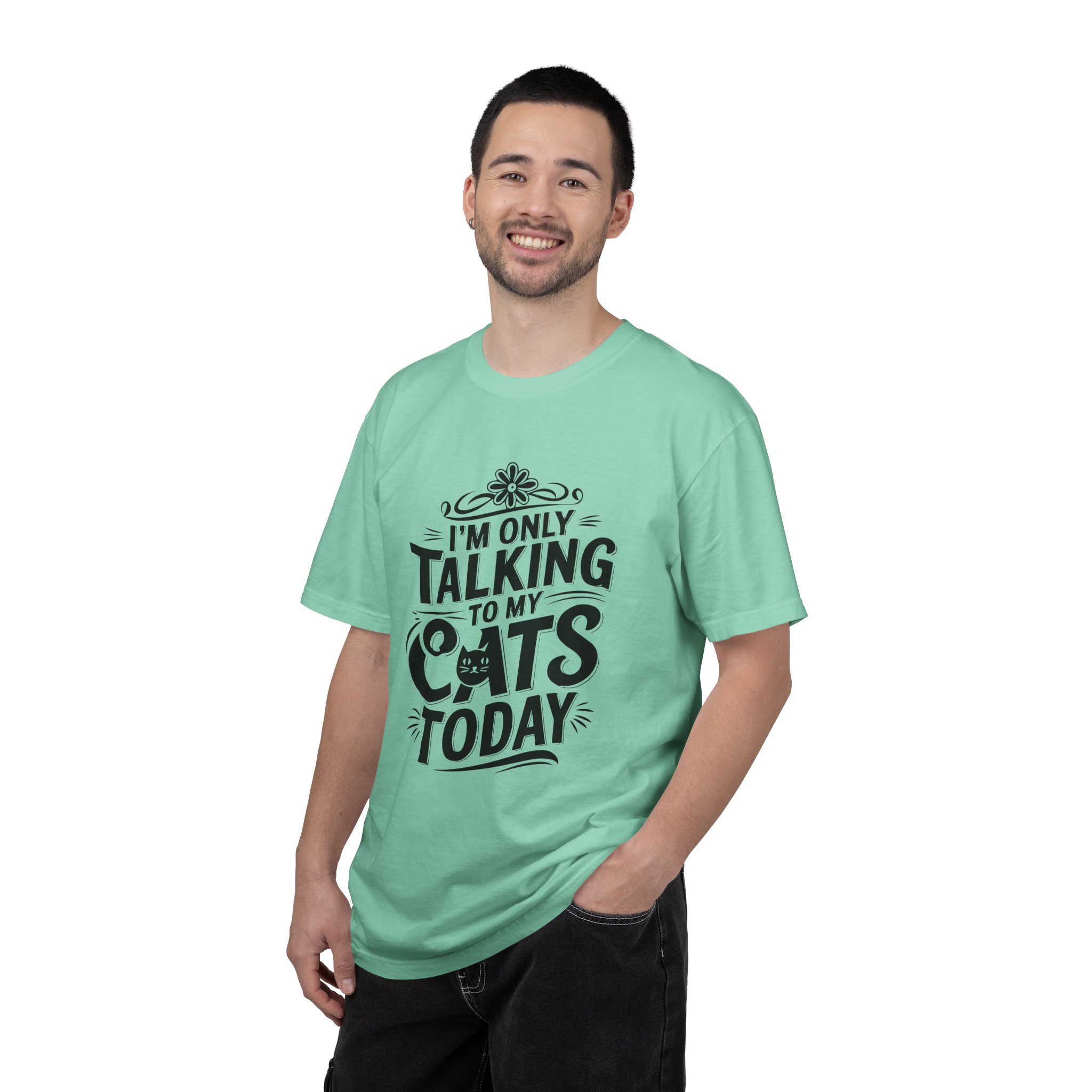 b2 - 5.7 - I’m Only Talking to My Cats Today T-Shirt – Funny Cat Lover Graphic Tee for Introvert Humor & Cozy Pet Lover Vibes. - Image 34
