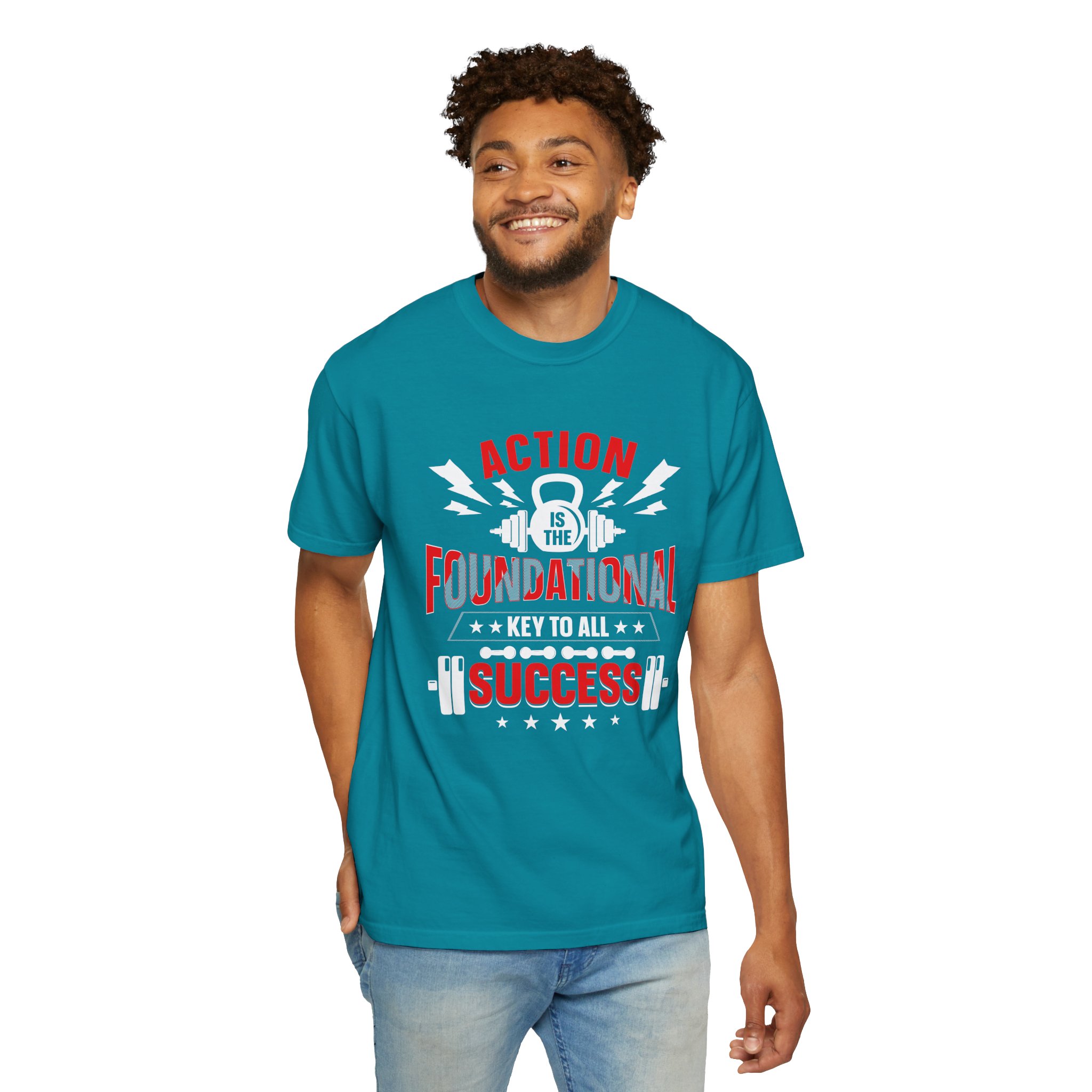 Action Is the Foundational Key to All Success T-Shirt – Motivational Fitness Graphic Tee for Discipline, Drive & Achievement. - Image 22