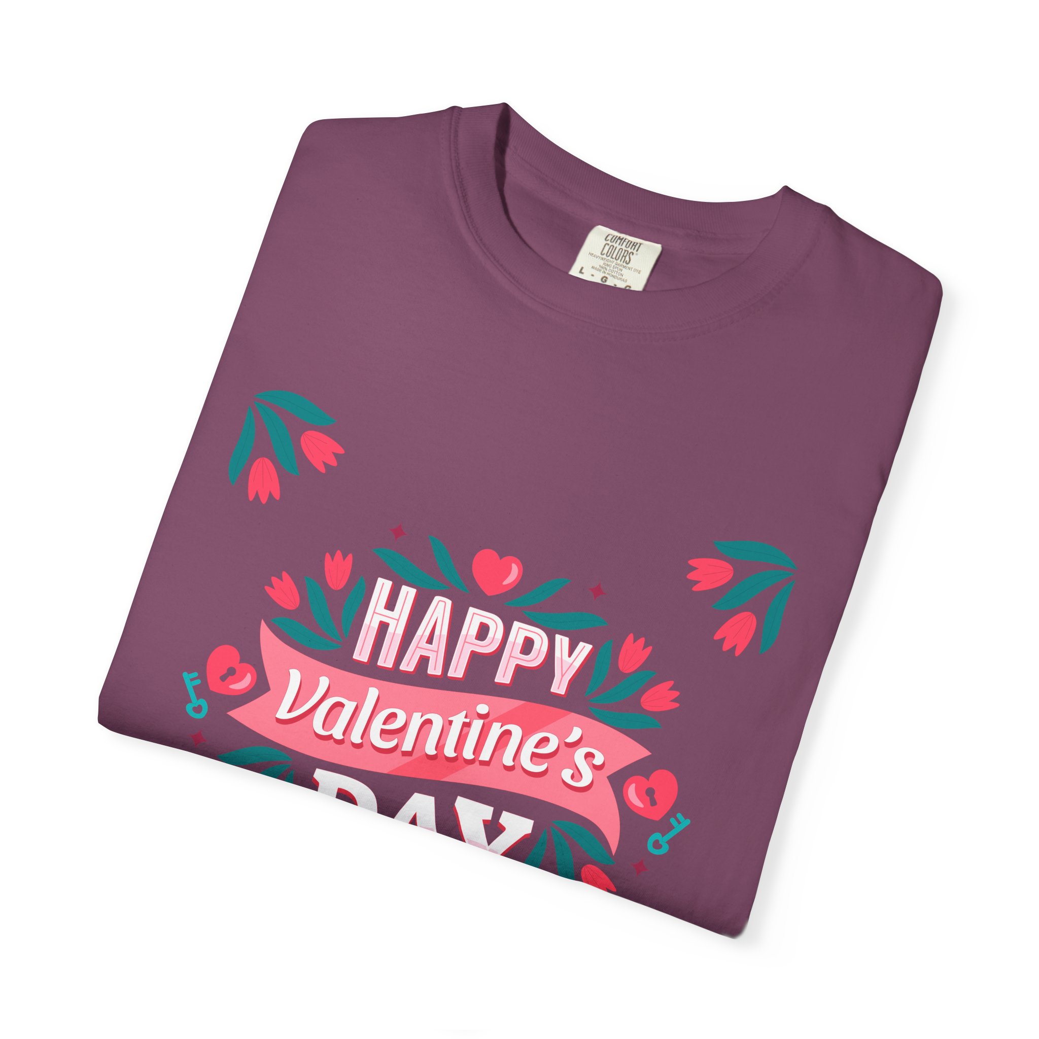 Unisex Valentine’s Day T-shirt, Cute Floral Graphic Tee, Gift for Him or Her, Casual Wear, Trendy Love Shirt. - Image 47