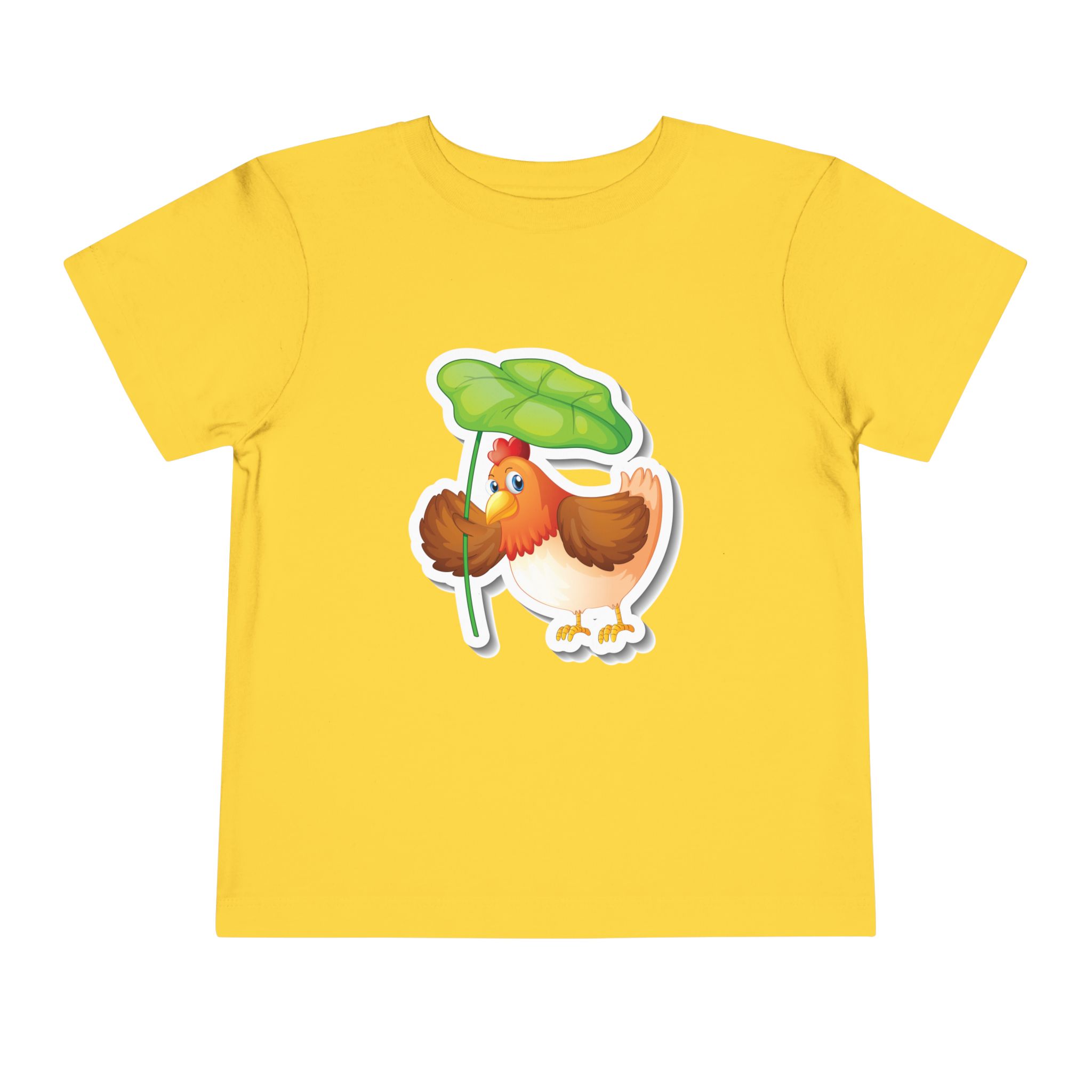 Cute Chick with Leaf Toddler T-Shirt – Adorable Baby Bird Graphic Tee for Kids, Boys & Girls. - Image 9