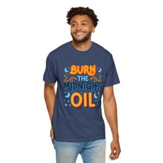 Bold motivational quote tee - Burn the Midnight Oil Unisex Tee - Image 30
