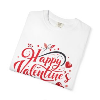 Happy Valentine’s Day Heart Design T-Shirt – Romantic Valentine Graphic Tee for Couples, Love Gift & Festive Wear. - Image 7