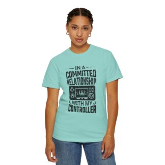 Funny gamer Tshirt for Console Players - Committed to My Controller Unisex Tee - Image 36