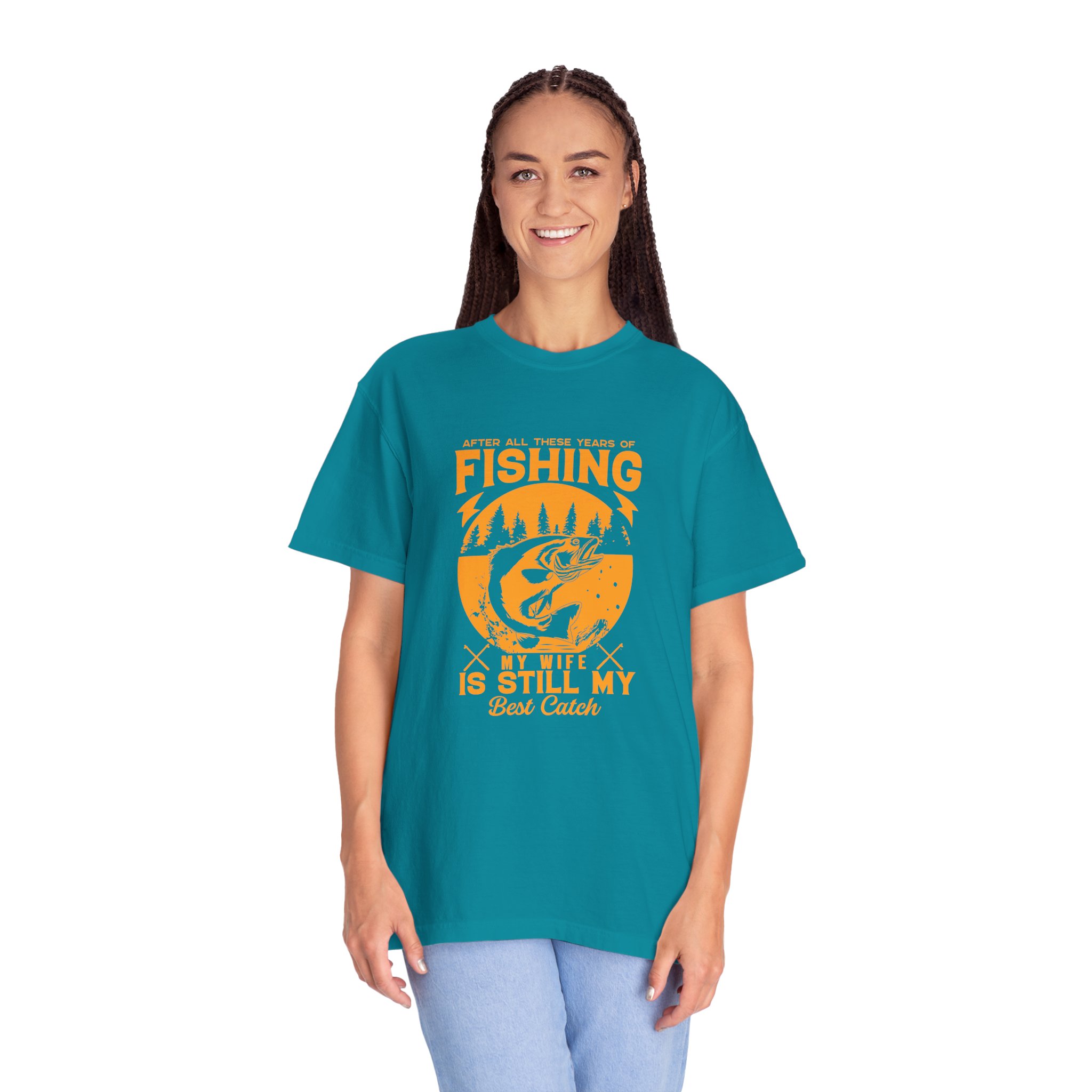 Fishing Enthusiast T-Shirt - My Wife is Still My Best Catch | Gift for Fishermen, Casual Wear, Fishing Trip. - Image 11