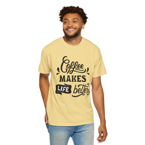 Coffee lover funny tshirt - Lives Better Tee - Image 22