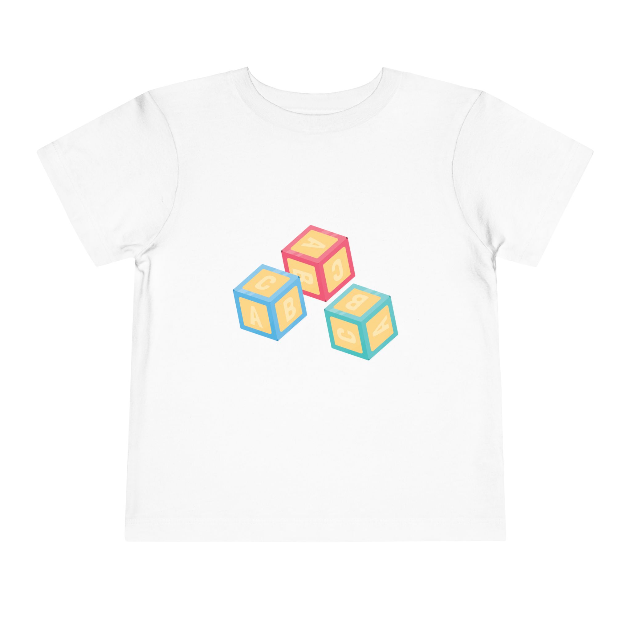 Colorful Toy Blocks Toddler T-Shirt – Cute Kids Graphic Tee for Boys & Girls, Baby Shower Gift.