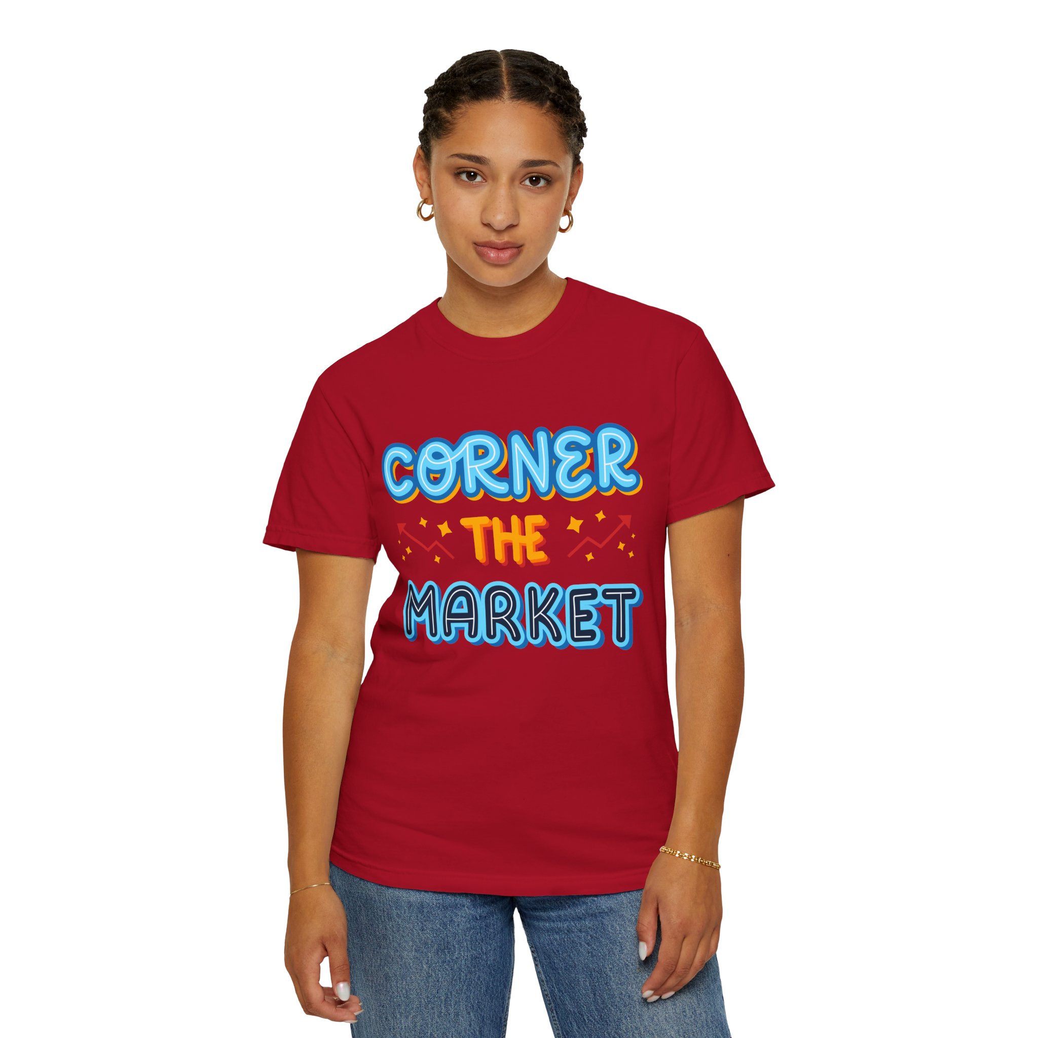 b2 - 2.8c - Corner the Market T-Shirt – Retro Neon Graphic Tee for Ambition, Hustle & Bold Business Vibes. - Image 52