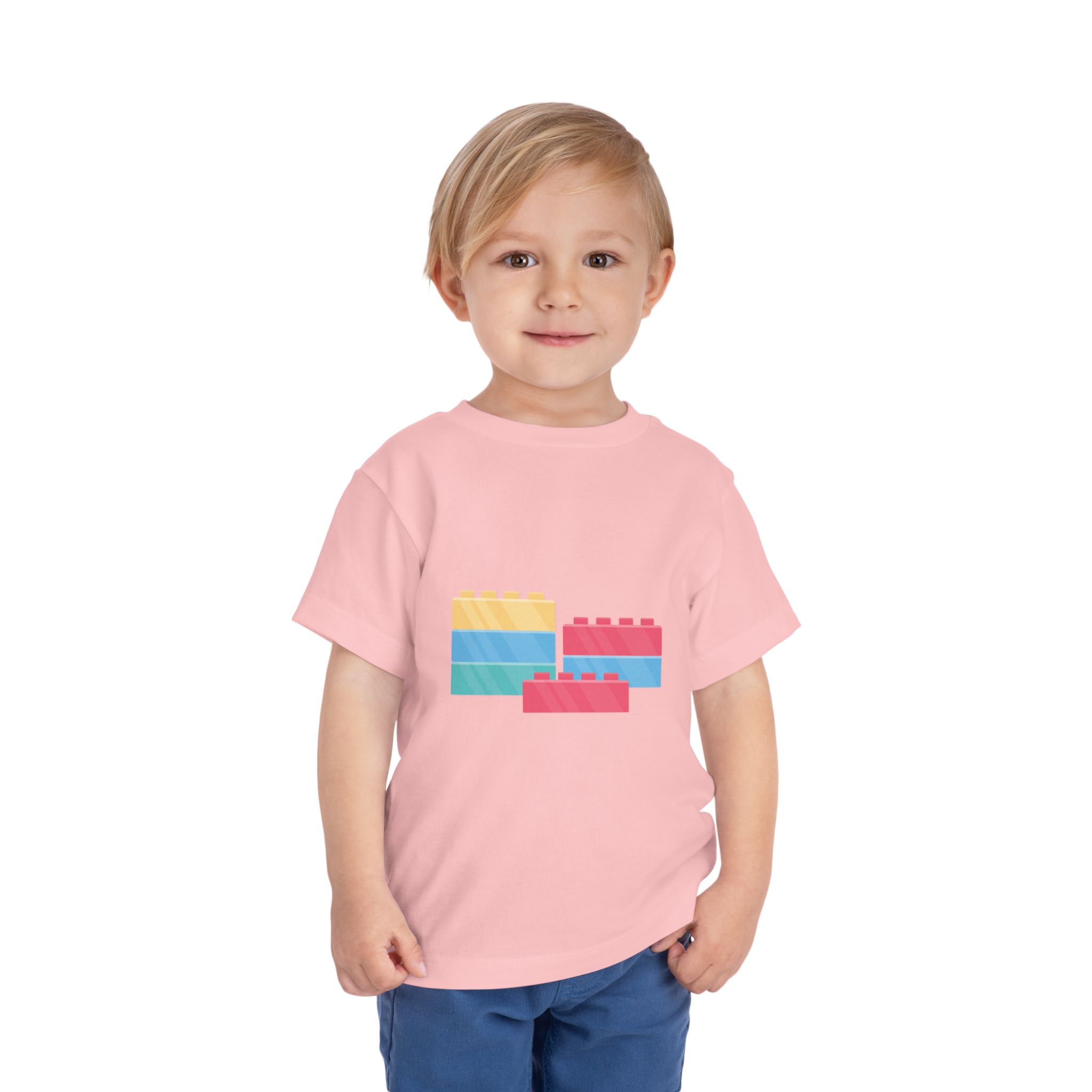 Colorful Building Blocks Toddler T-Shirt – Cute Kids Graphic Tee for Boys & Girls. - Image 23