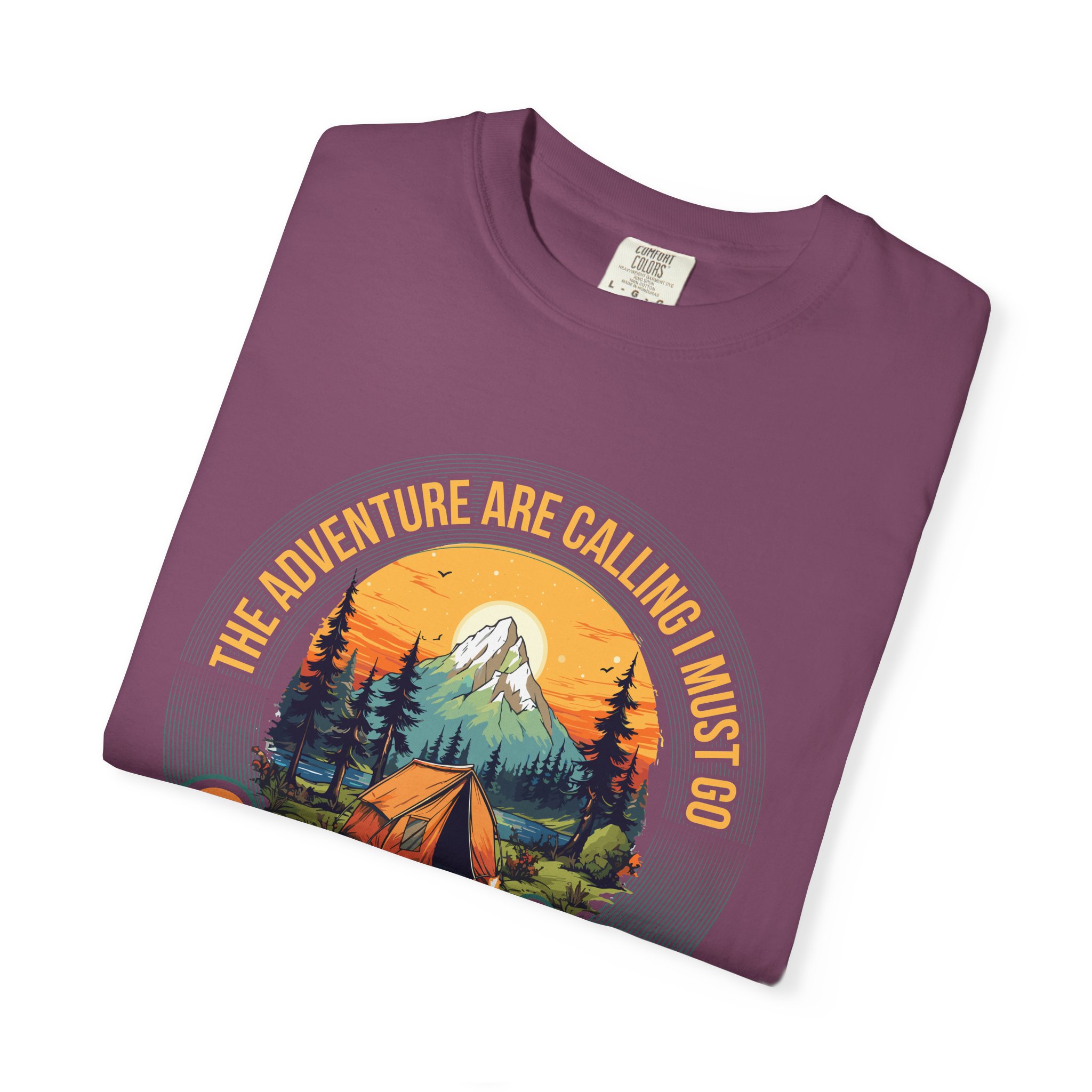 Adventure Camping T-Shirt, Unisex Garment-Dyed Tee, Camping Lovers Gift, Outdoor Adventure Shirt, Nature Graphic Tee. - Image 31