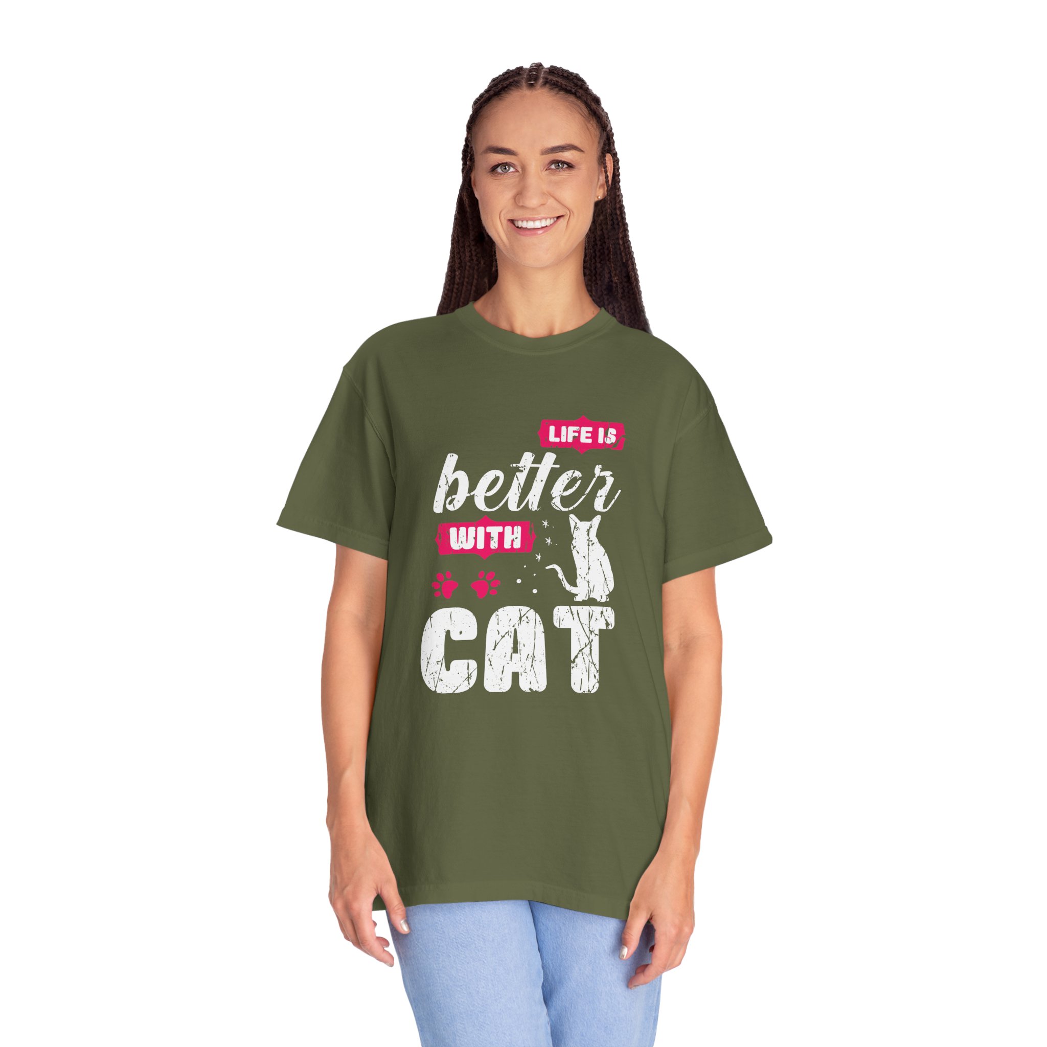 b2 - 5.17 - Life Is Better with Cat T-Shirt – Funny Cat Lover Graphic Tee for Cozy Vibes & Everyday Happiness. - Image 11