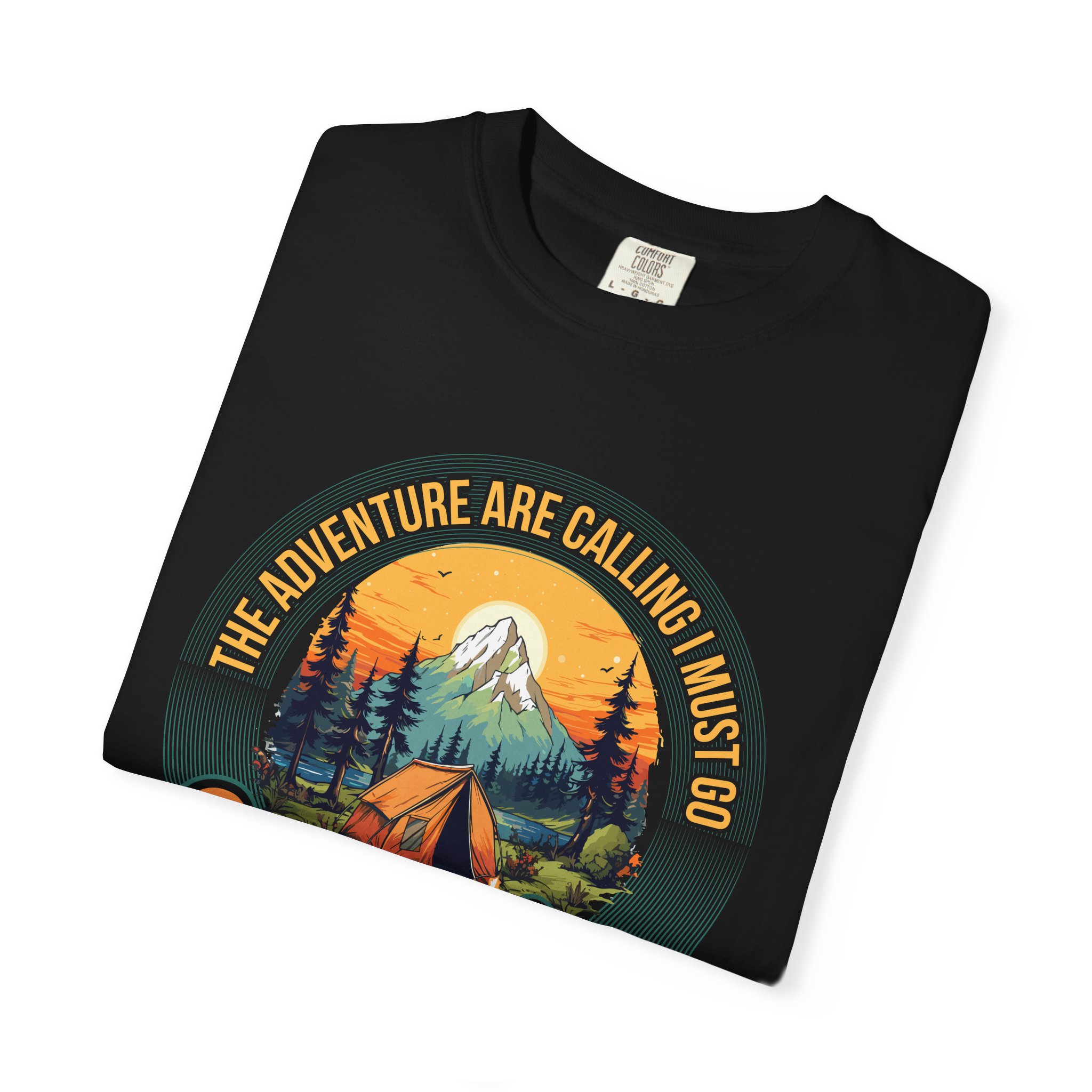 Adventure Camping T-Shirt, Unisex Garment-Dyed Tee, Camping Lovers Gift, Outdoor Adventure Shirt, Nature Graphic Tee. - Image 7