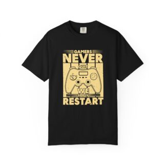 Gamer Controller t shirt for Gamers - Never Restart Gamer Controller Unisex Tee - Image 17