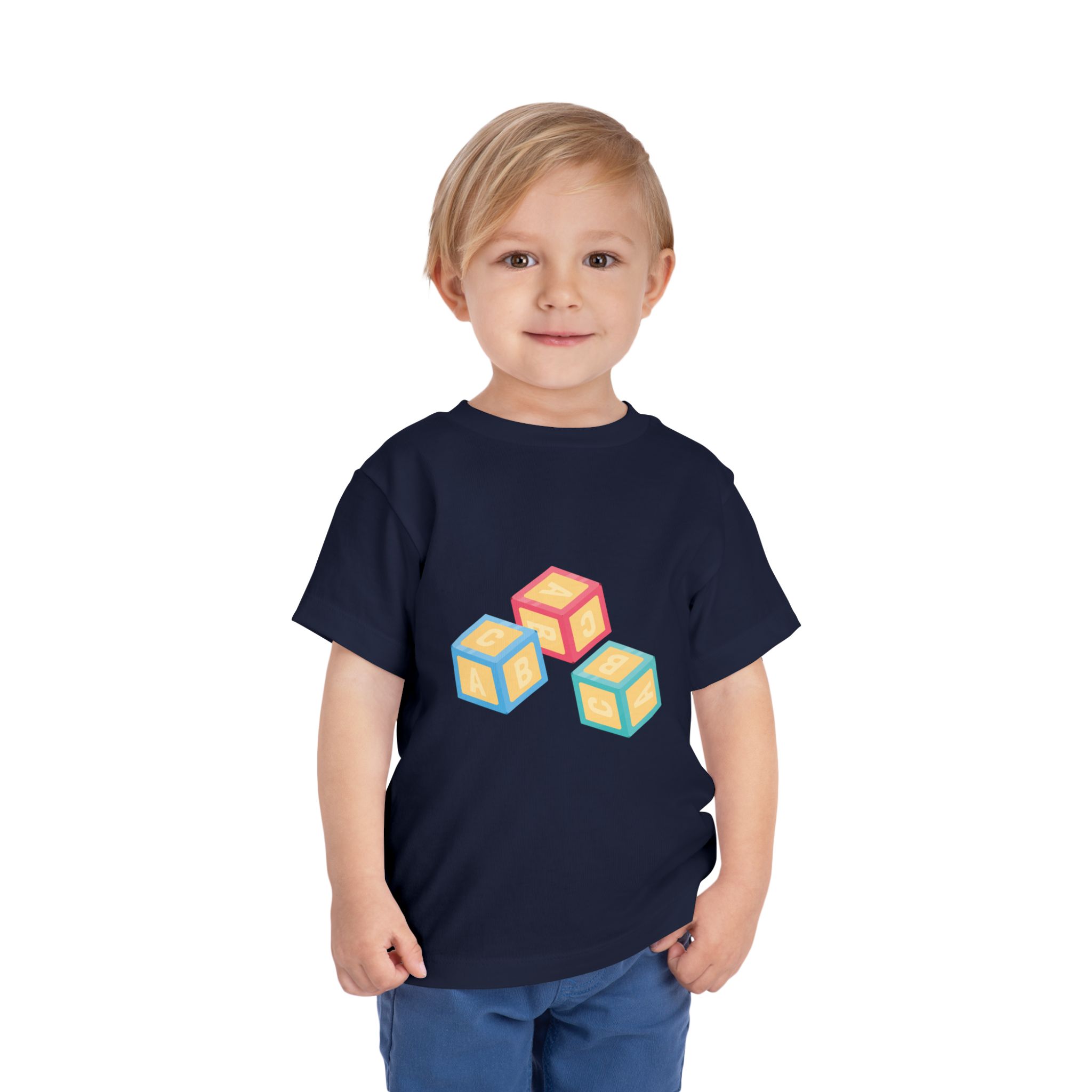 Colorful Toy Blocks Toddler T-Shirt – Cute Kids Graphic Tee for Boys & Girls, Baby Shower Gift. - Image 23