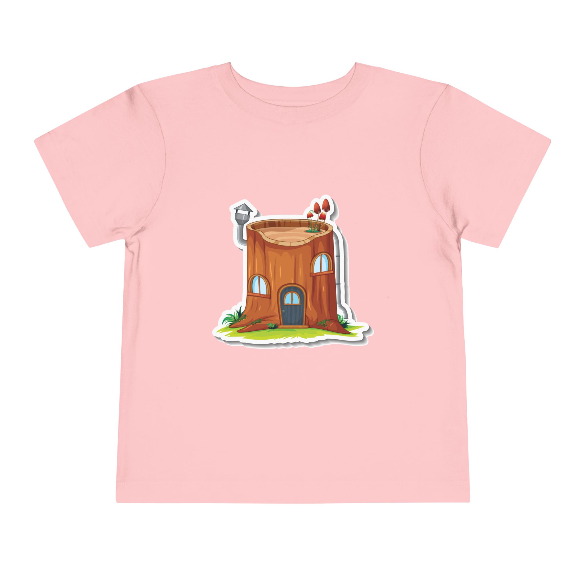 Cozy Tree Stump House Toddler T-Shirt – Cute Forest Cottage Graphic Tee for Kids, Boys & Girls. - Image 21
