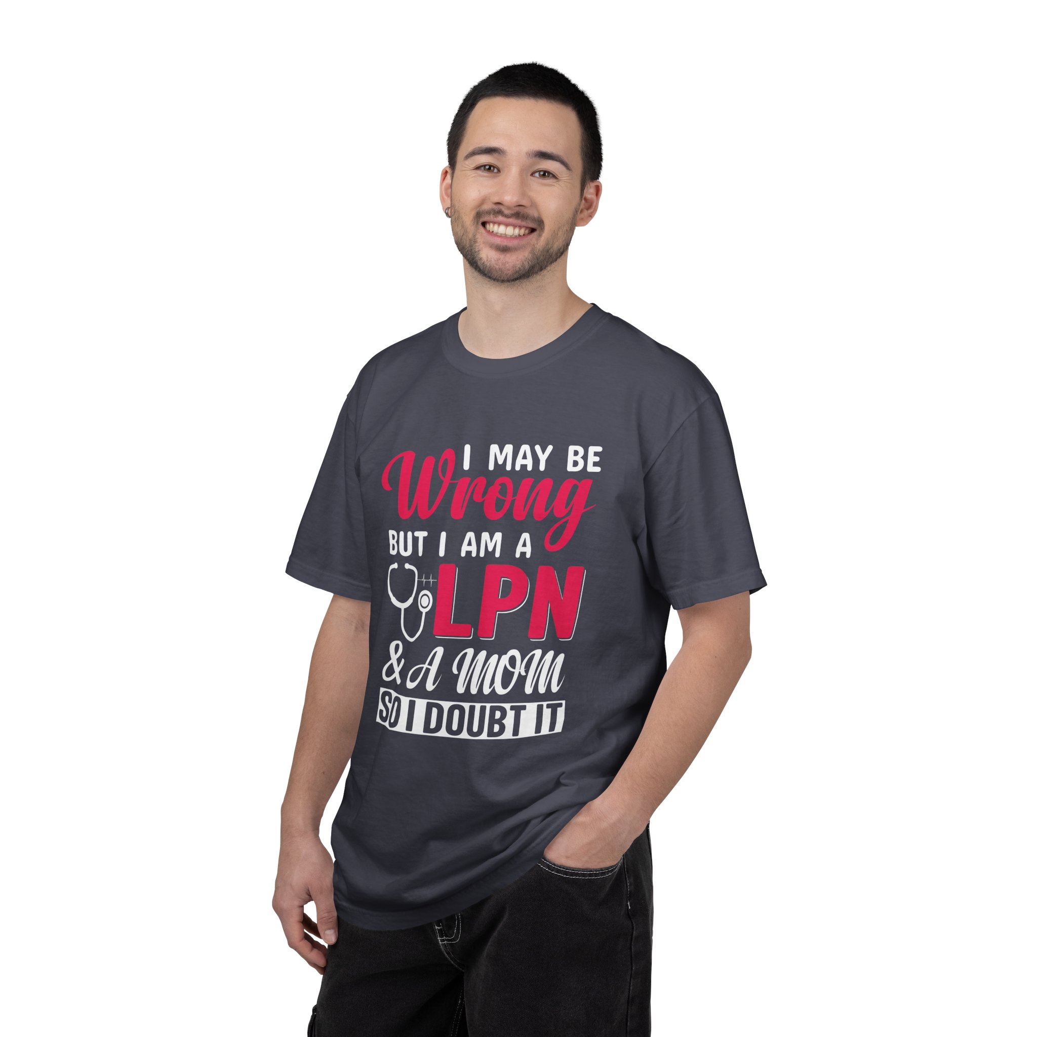 C - 19.20 - Garment-Dyed T-Shirt - Fun 'Wrong LPN' Tee for Nurses, Gifts for Healthcare, Cute Uniform Top, Casual Wear, Humor Apparel, - Image 2