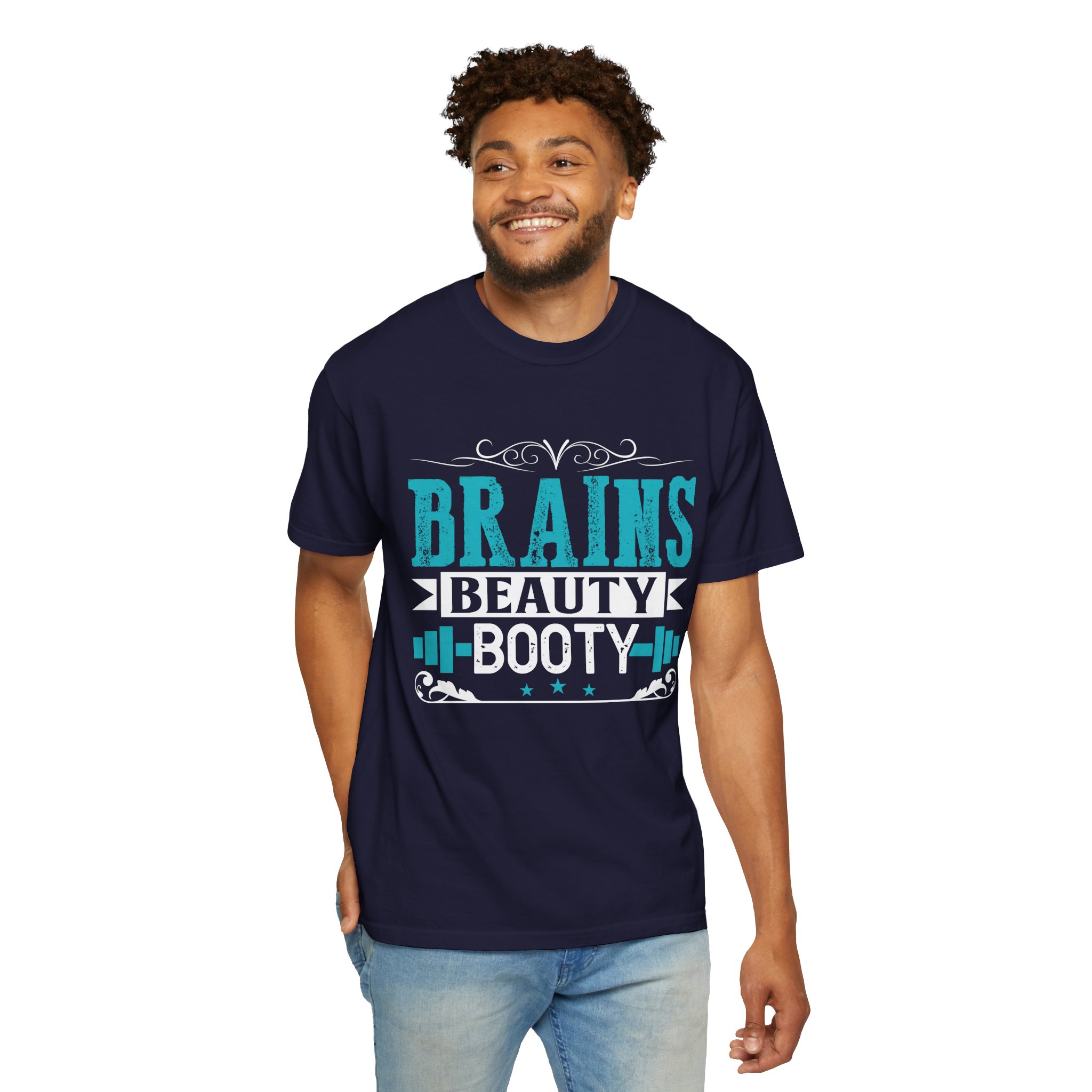 b2 - 6.12 - Brains Beauty Booty T-Shirt – Motivational Fitness Graphic Tee for Confidence, Strength & Empowered Style. - Image 30