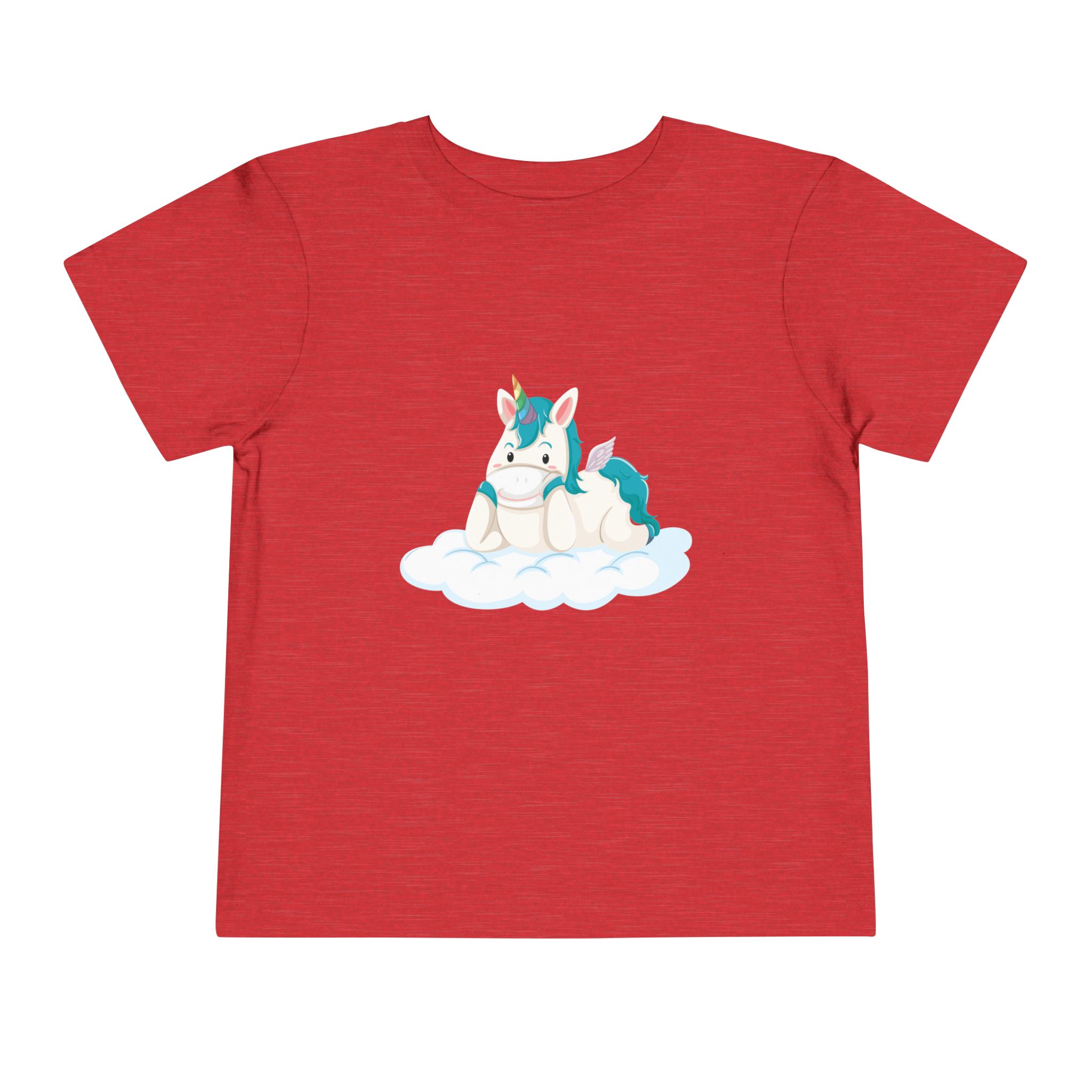 Cute Blue Unicorn on Cloud Toddler T-Shirt – Adorable Fantasy Graphic Tee for Kids, Boys & Girls.