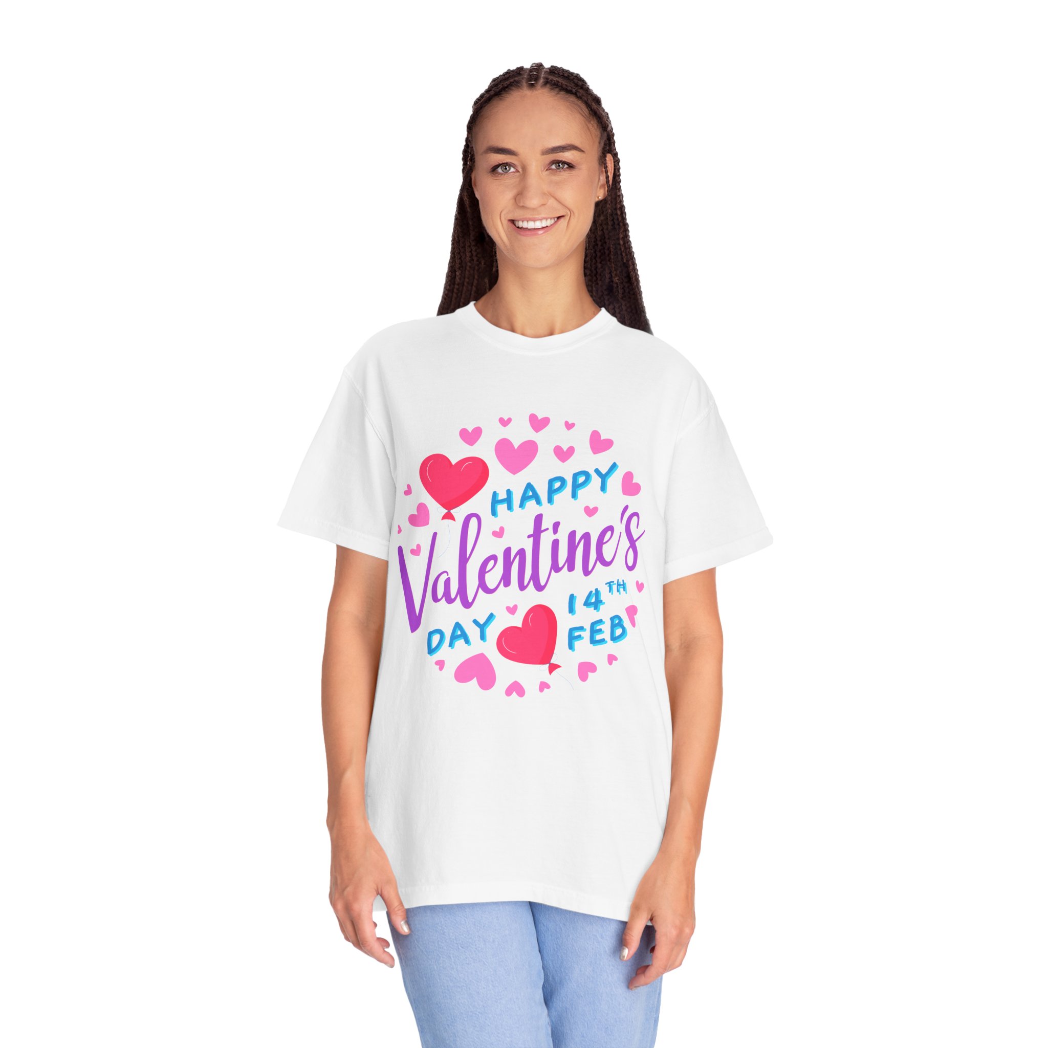 b2 - 8.1 - Happy Valentine’s Day 14th Feb T-Shirt – Cute Heart Graphic Tee for Love, Romance & Festive Celebration. - Image 3