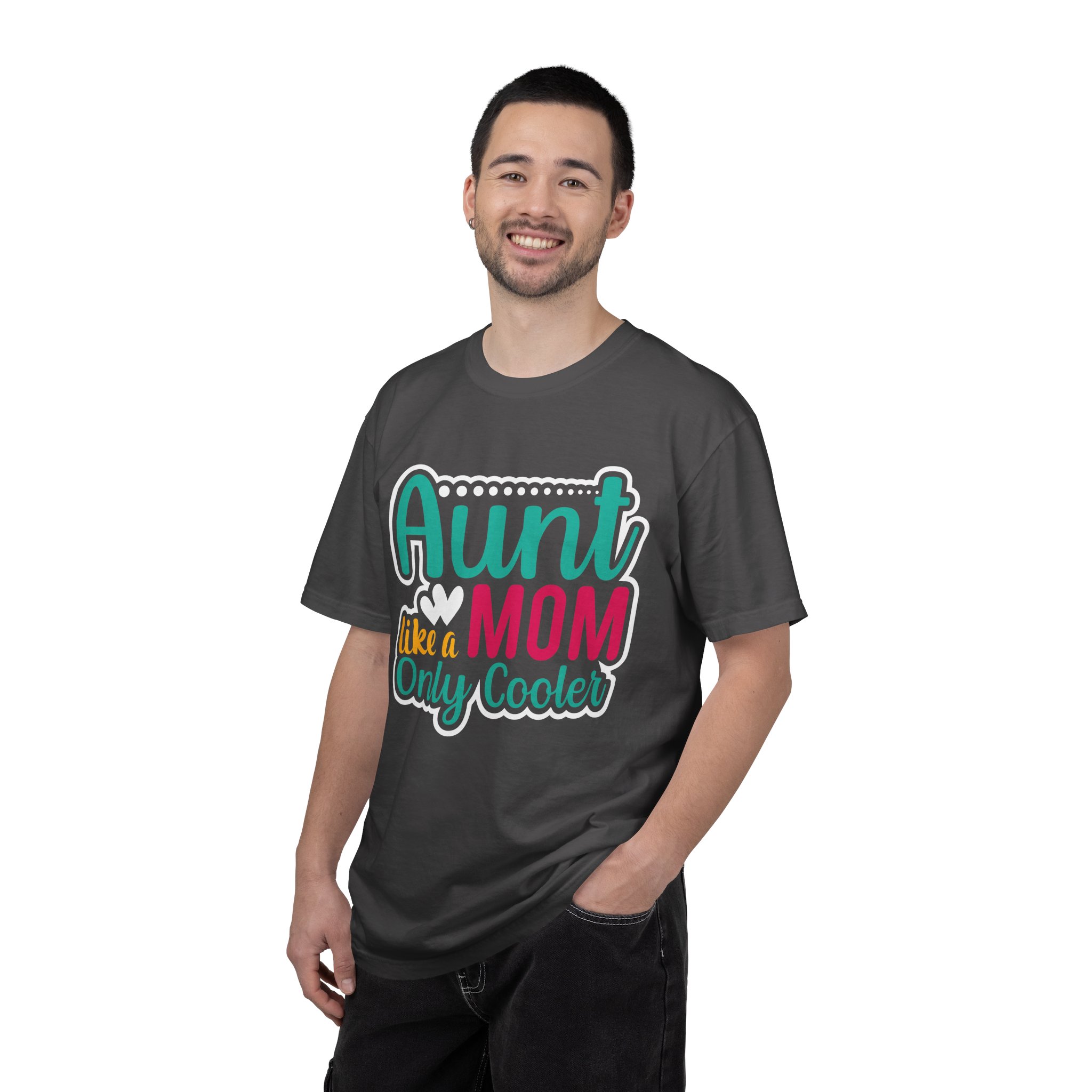 Aunt Like a Mom Unisex Garment-Dyed T-Shirt, Cool Aunt Gift, Family Reunion Tee, Mother's Day Shirt. - Image 26