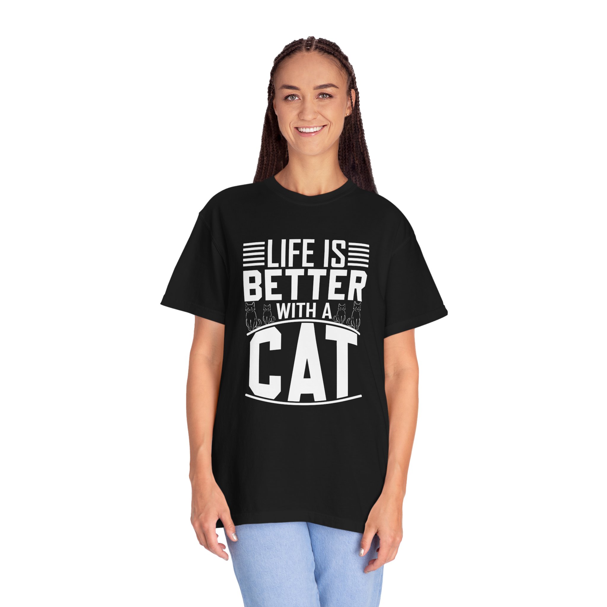 b2 - 5.19 - Life Is Better With a Cat T-Shirt – Cute Cat Lover Graphic Tee for Cozy Vibes & Everyday Happiness. - Image 35