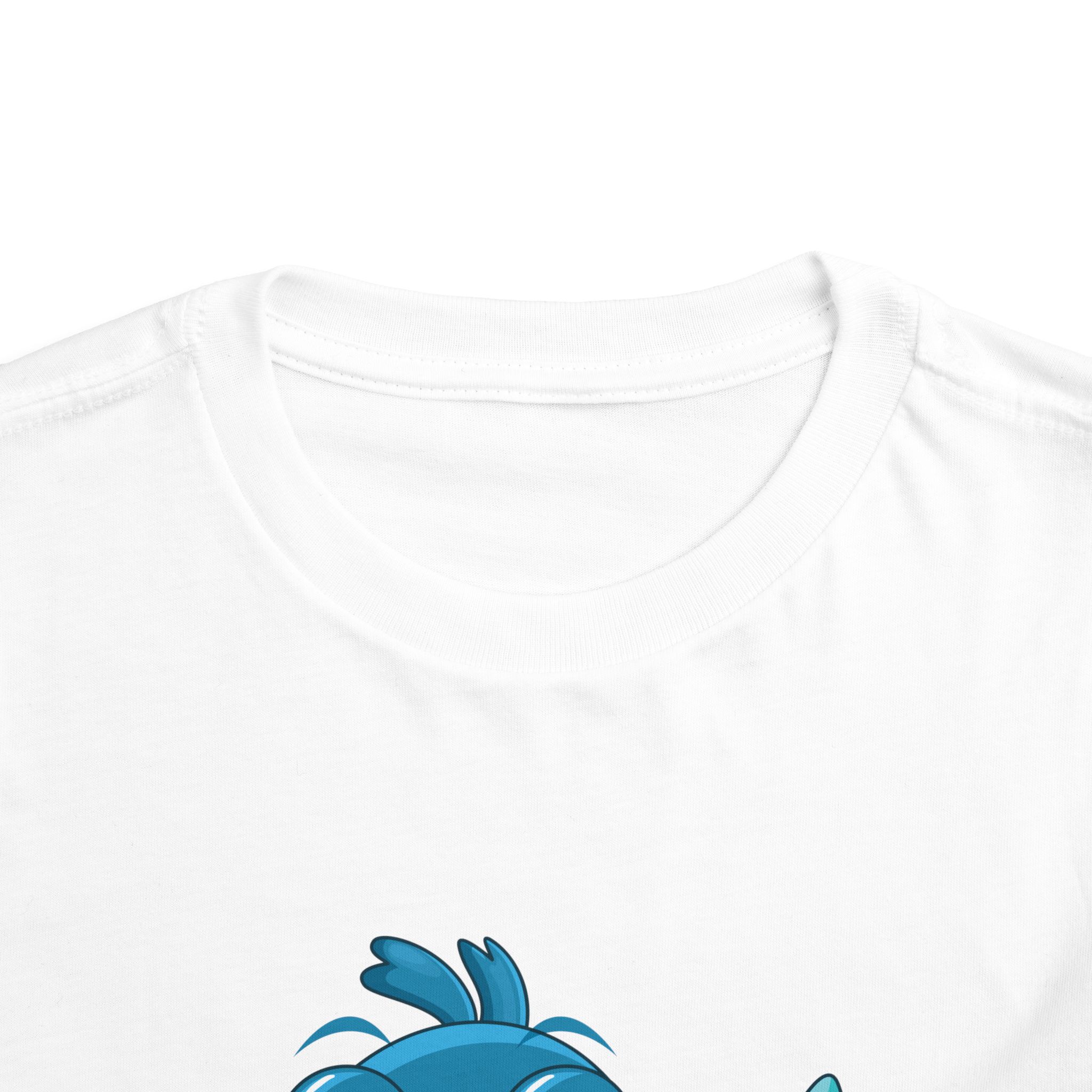 Cute Blue Cartoon Bird Toddler T-Shirt – Adorable Animal Graphic Tee for Kids, Boys & Girls. - Image 8