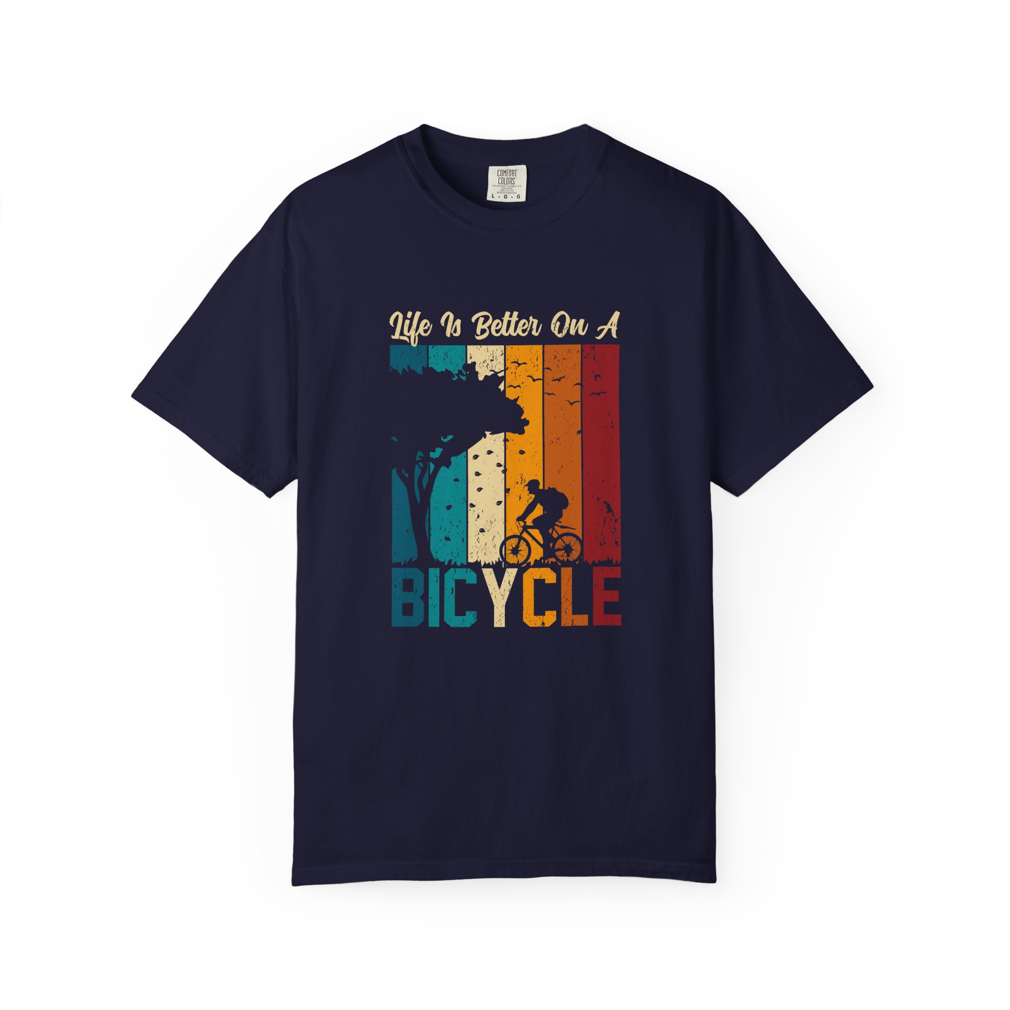 Bicycle Adventure T-Shirt, Unisex Garment-Dyed Tee for Cycling Enthusiasts, Perfect Gift for Riders, Eco-Friendly Apparel, Summer Outing Top.