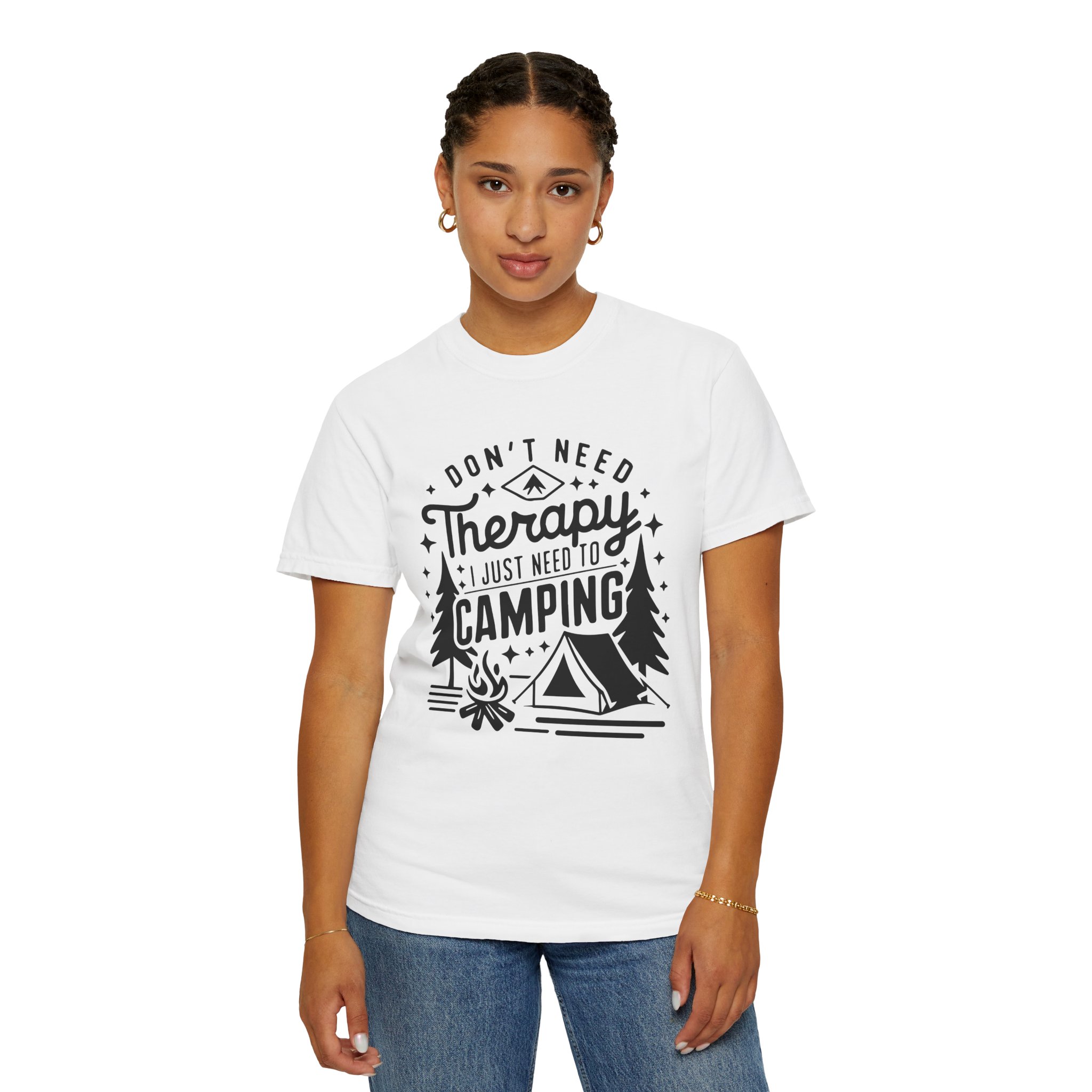 Camping Therapy T-Shirt | Unisex Garment-Dyed Tee for Outdoor Lovers, Perfect Gift for Campers, Nature Lovers, and Adventure Seekers. - Image 12