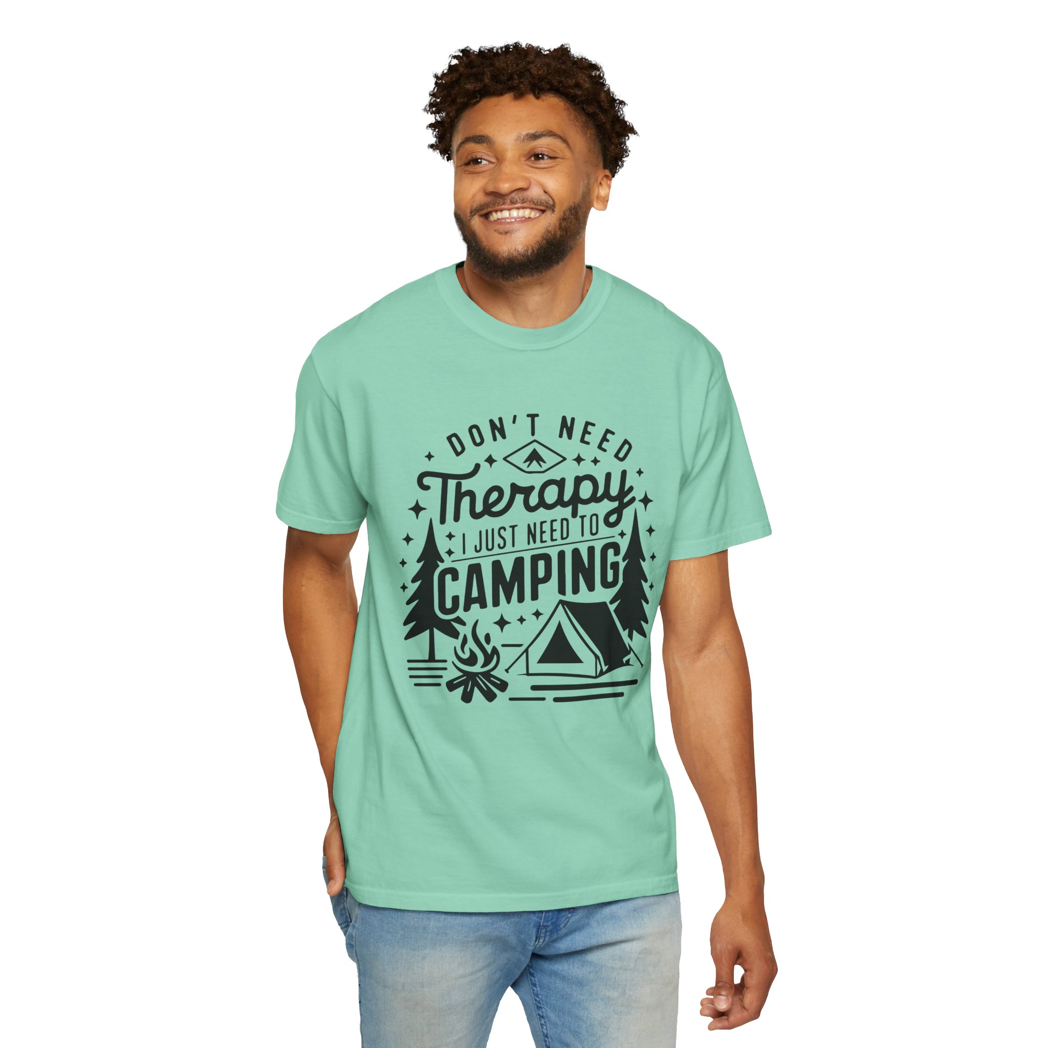 Camping Therapy T-Shirt | Unisex Garment-Dyed Tee for Outdoor Lovers, Perfect Gift for Campers, Nature Lovers, and Adventure Seekers. - Image 30