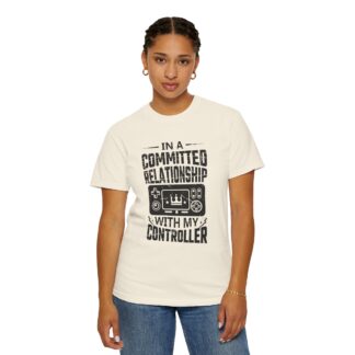 Funny gamer Tshirt for Console Players - Committed to My Controller Unisex Tee - Image 20