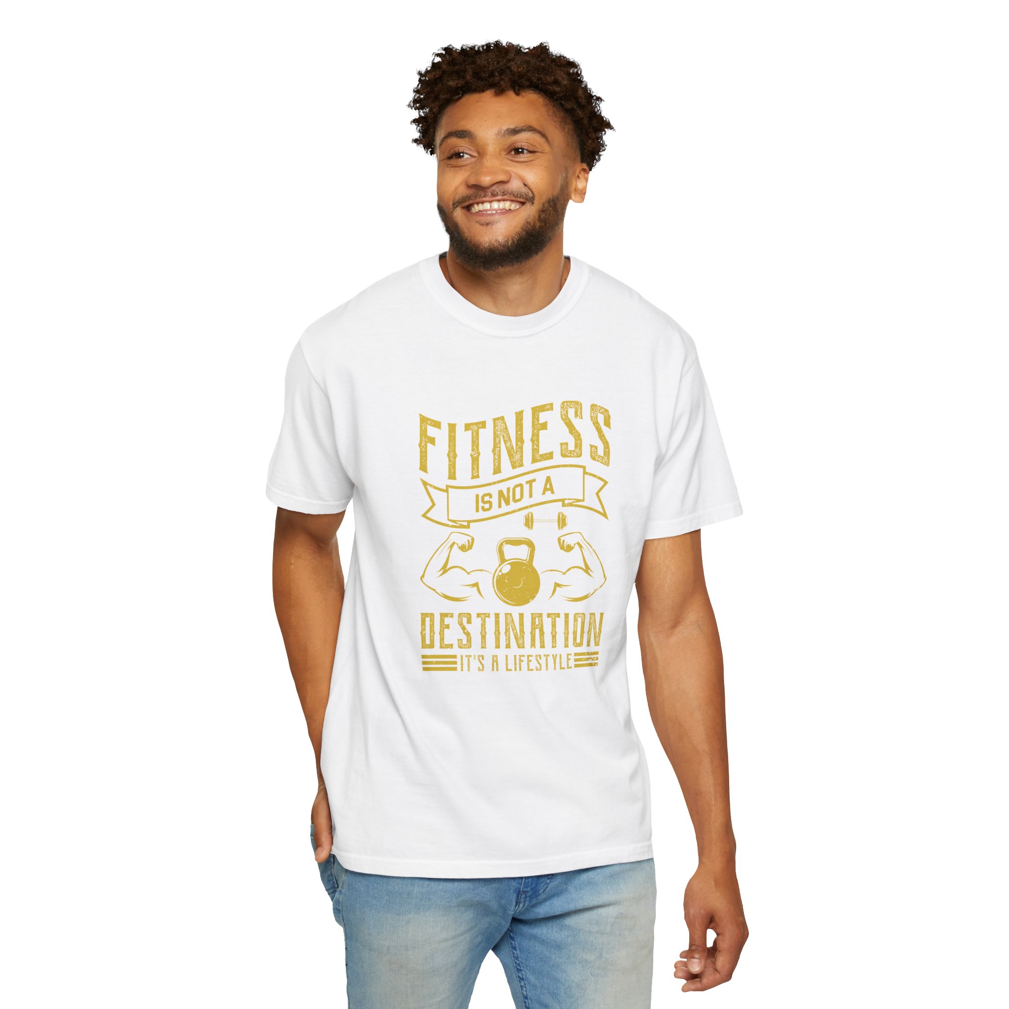 b2 - 6.1 - Fitness Is Not a Destination T-Shirt – Motivational Gym Graphic Tee with Kettlebell Design for Strength, Progress & Healthy Lifestyle. - Image 14