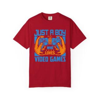 Game Controller T Shirt for Young Gamers - Just a Boy Who Loves Video Games Unisex Tee - Image 49