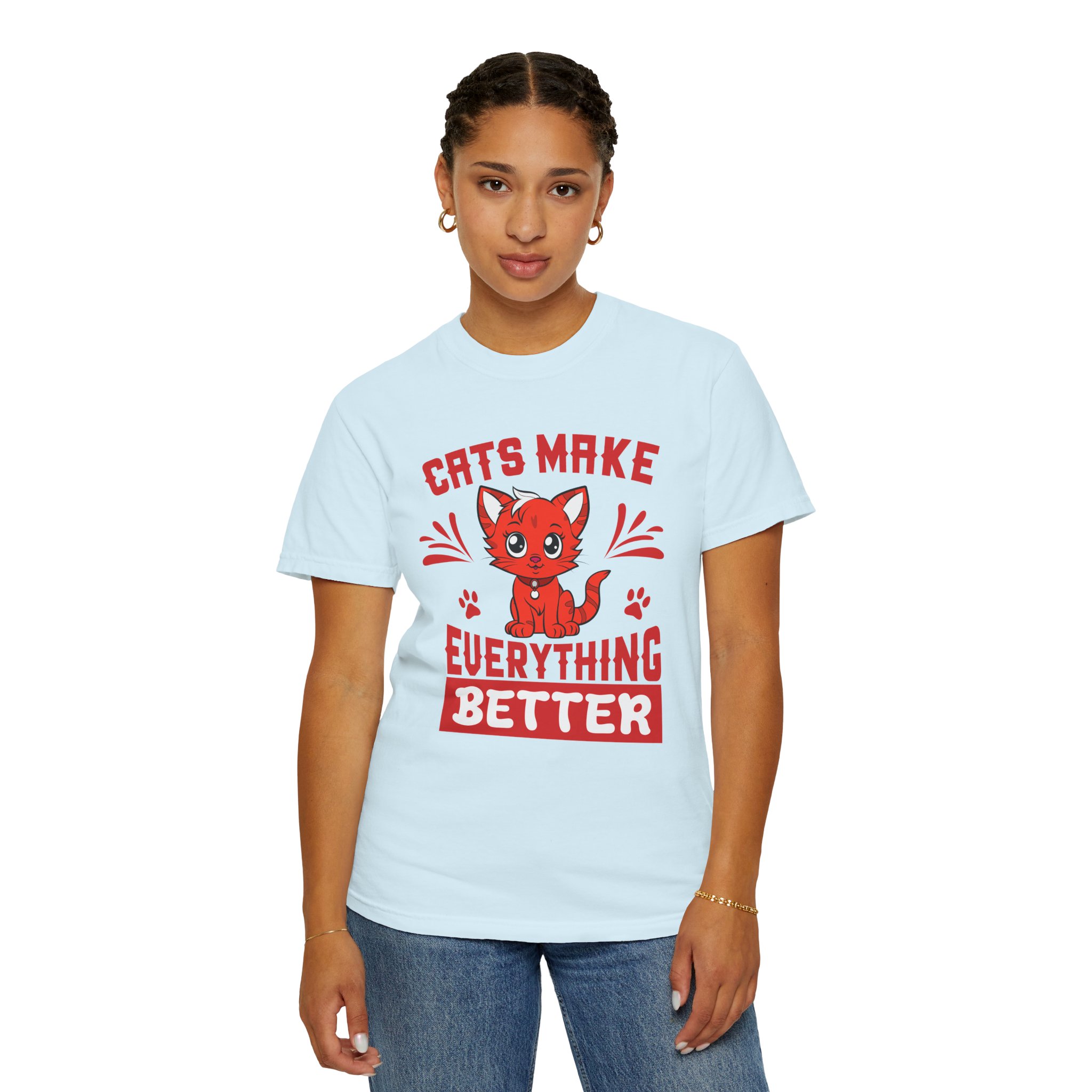 Cats Make Everything Better T-Shirt — Cute Red Kitten Graphic Tee for Cat Lovers, - Image 36