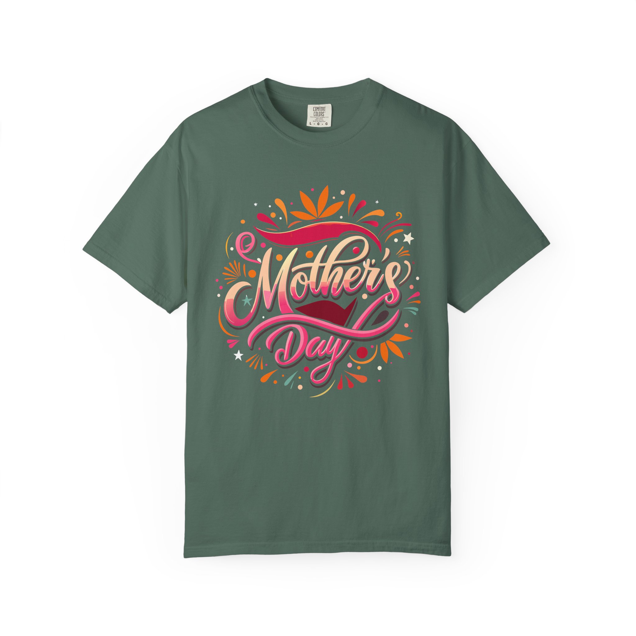 Mother's Day Garment-Dyed T-Shirt, Unisex Gift Tee, Floral Graphic Top, Casual Wear, Everyday Comfort. - Image 9