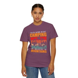 “I’d Rather Be Camping and Go to the Mountains” T-Shirt – Retro Outdoor Graphic Tee for Nature Lovers, Fun Adventure Wear & Perfect Gift Giving. - Image 44