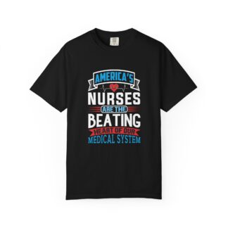 Nurses' Heart T-Shirt, Medical, Nursing Appreciation, Funny Gift, Unisex Tee, Garment-Dyed, Healthcare Humor.