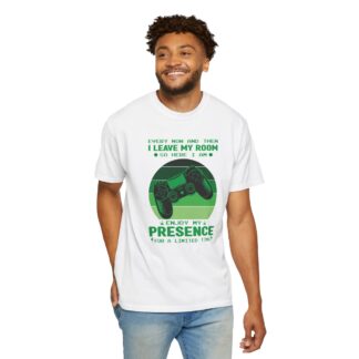 I Leave My Room So Here I Am T-Shirt – Retro Green Gamer Controller Tee for Video Game Lovers & Gamers. - Image 6
