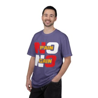 Stylish Motivational Quote T-shirt - No Pain No Gain Graphic Unisex Tee - Image 42