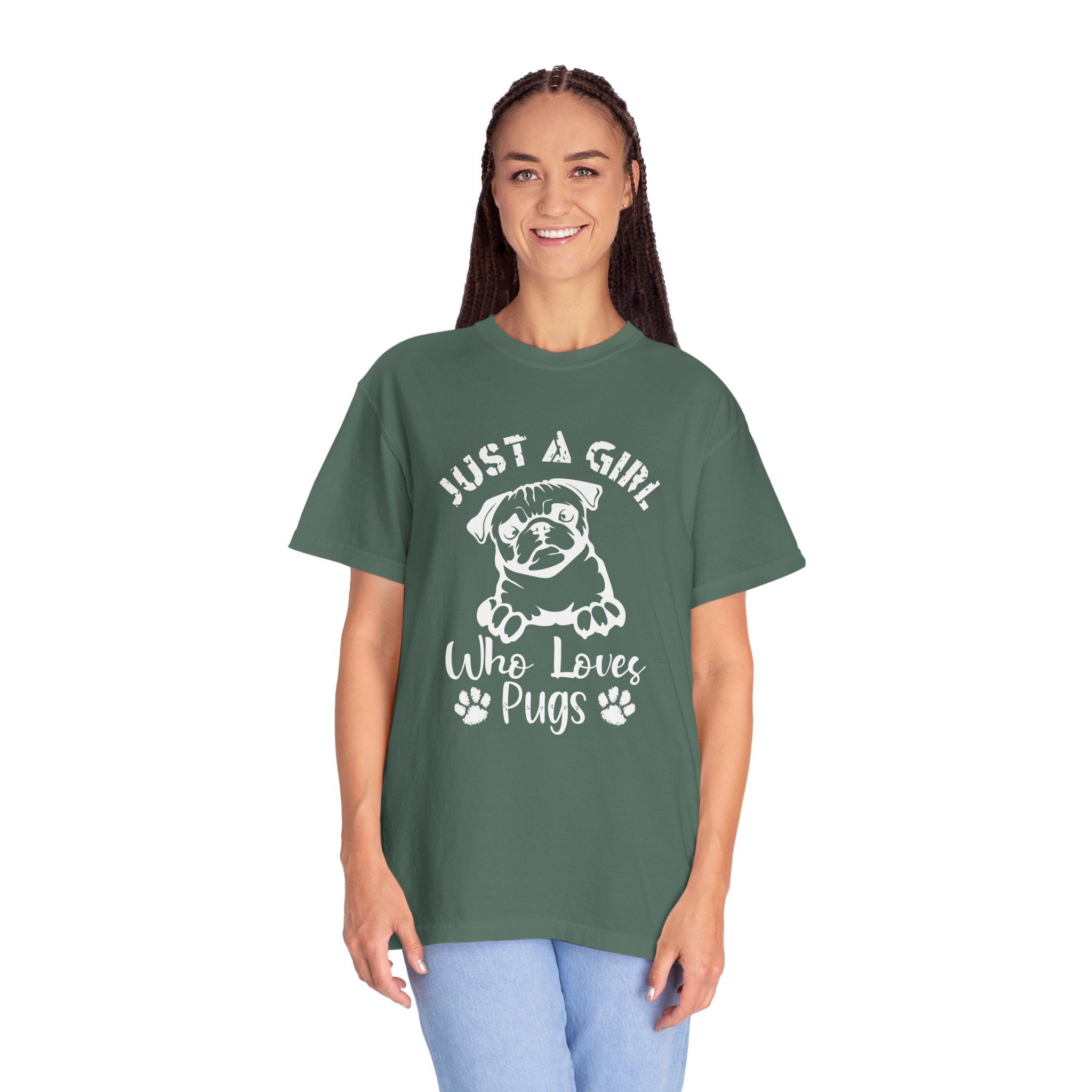 C - 4.13a - Just A Girl Who Loves Pugs T-Shirt for dog lovers. - Image 11