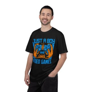 Game Controller T Shirt for Young Gamers - Just a Boy Who Loves Video Games Unisex Tee - Image 26