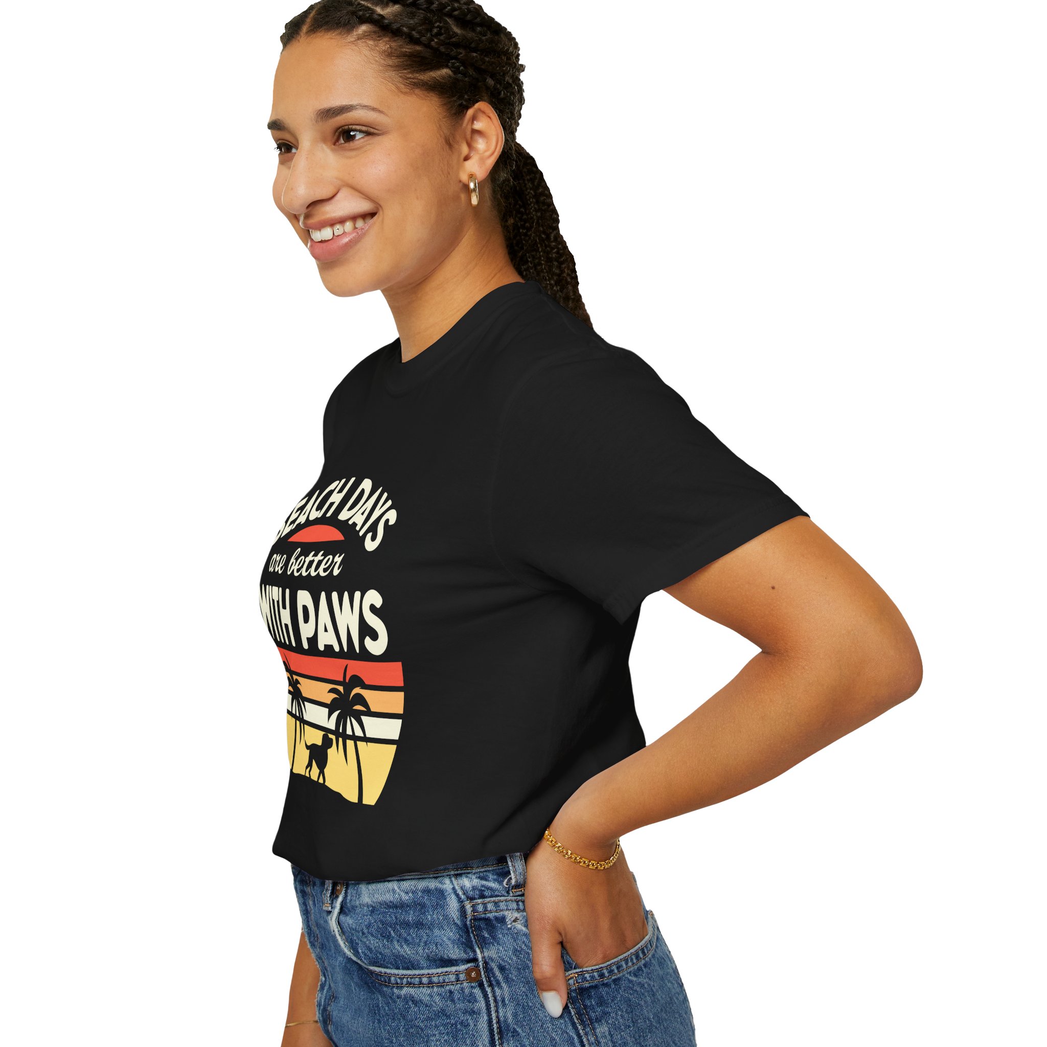 C - 13.1 - Beach Days Are Better with Paws Unisex T-Shirt | Pet Lover Gift, Summer Tee, Casual Wear, Beachwear, Dog Lover Apparel. - Image 5