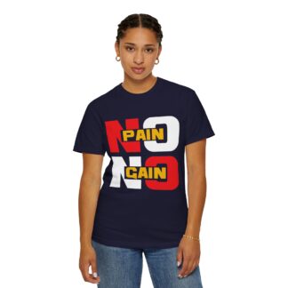 Stylish Motivational Quote T-shirt - No Pain No Gain Graphic Unisex Tee - Image 20