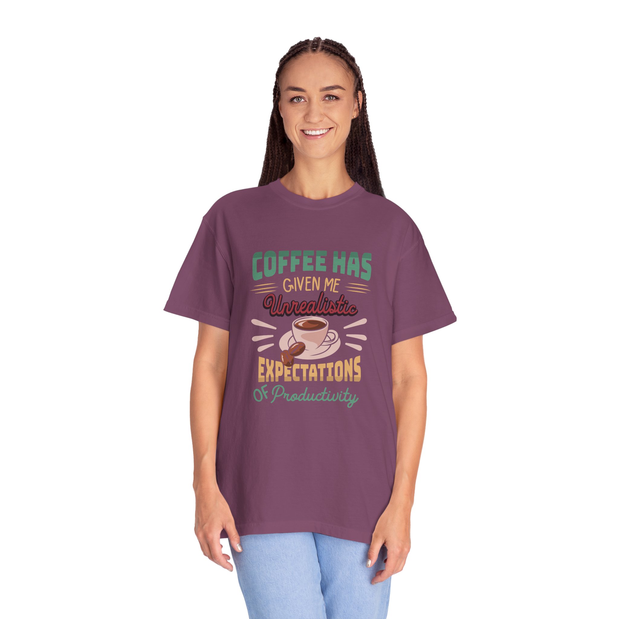 Funny Coffee T-Shirt, Unisex Garment-Dyed Tee, Gift for Coffee Lovers, Casual Wear. - Image 35