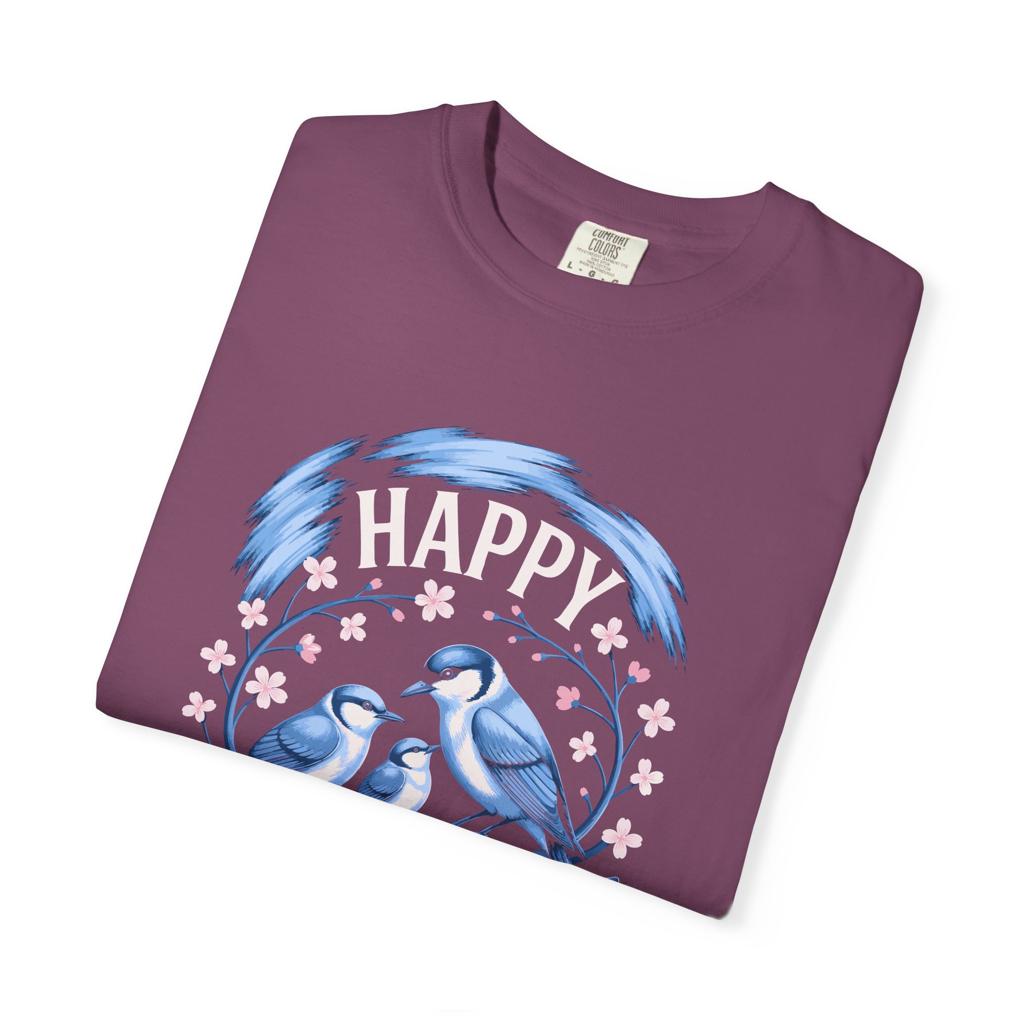 Happy Mother's Day Unisex T-Shirt, Garment-Dyed Tee, Gift for Mom, Spring Fashion, Bird Design Shirt, Casual Wear, Unique Gift Idea. - Image 55