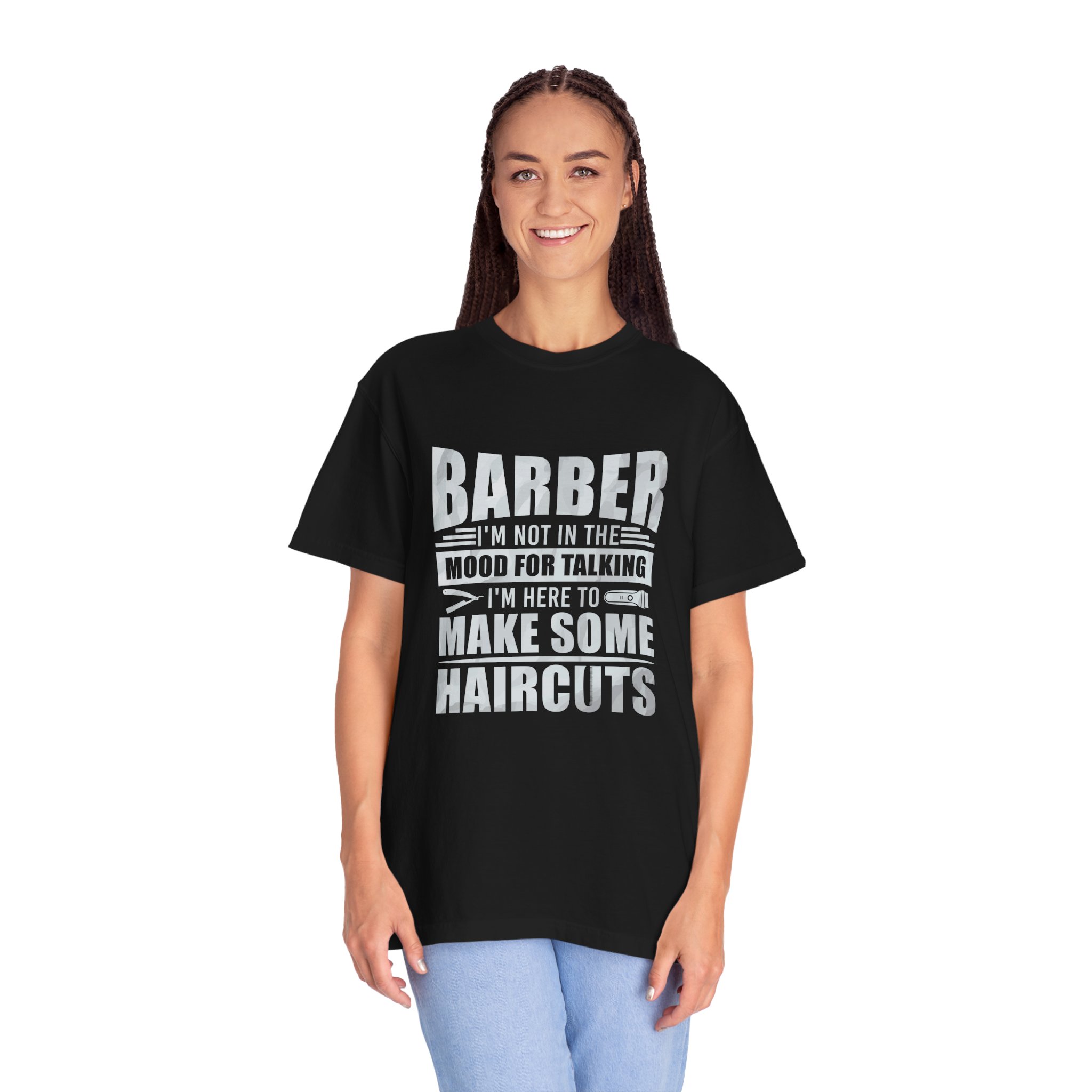 Barber Quote T-Shirt - I'm Not in the Mood for Talking, Barber Gift, Unisex Tee, Hairdresser Apparel, Funny Shirt. - Image 27