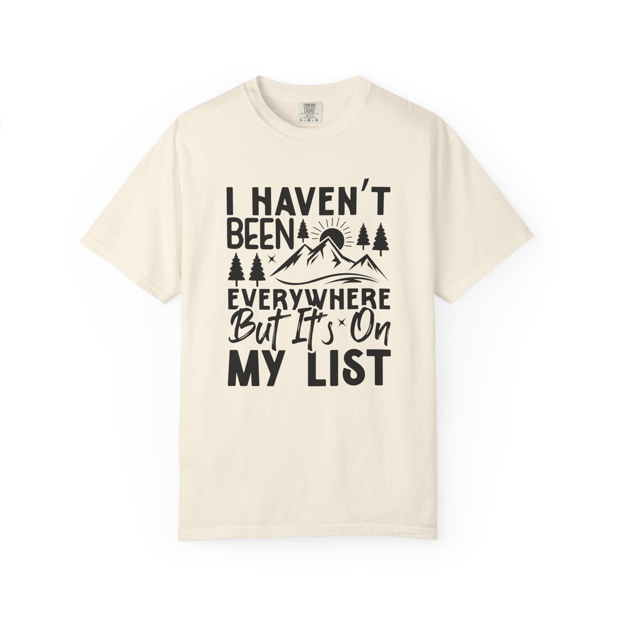 Adventure List T-Shirt, Unisex Garment-Dyed Tee, Travel Shirt, Gift for Explorers, Hiking Apparel, Outdoor Enthusiast Top. - Image 9
